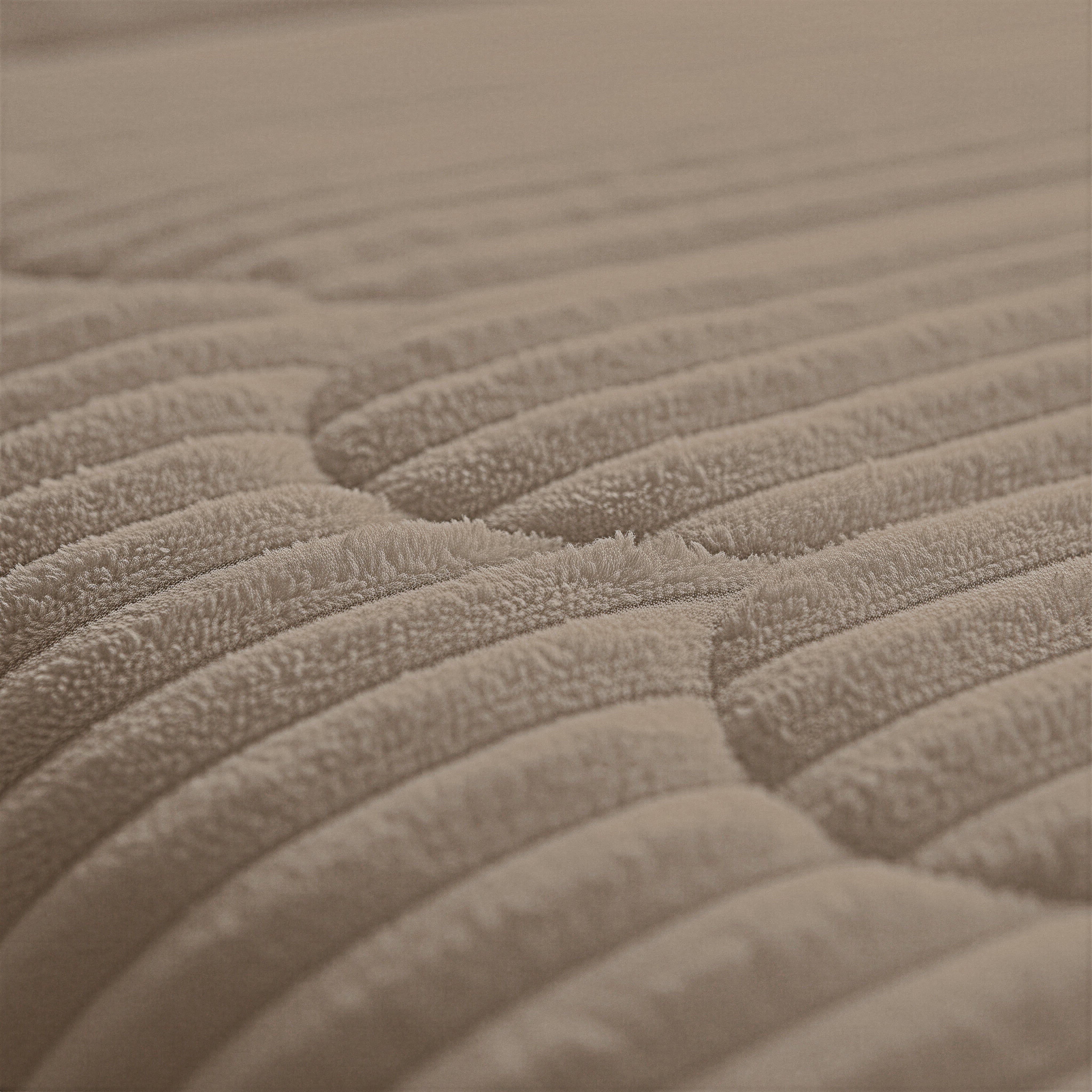 All-in One Lazy Rib Flanel Dekbed Taupe - Dekbed met kussenslopen