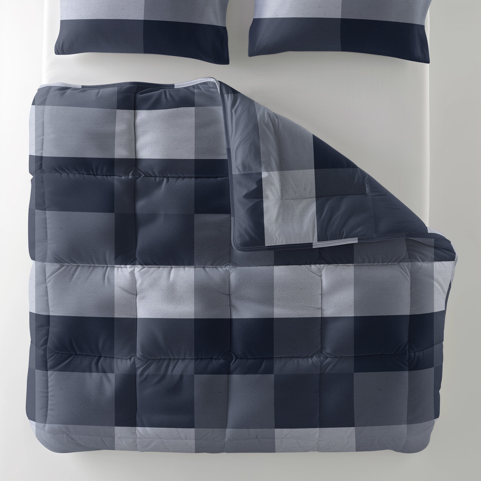 All-in One Lazy Dekbed Anne Blauw - Dekbed met kussenslopen