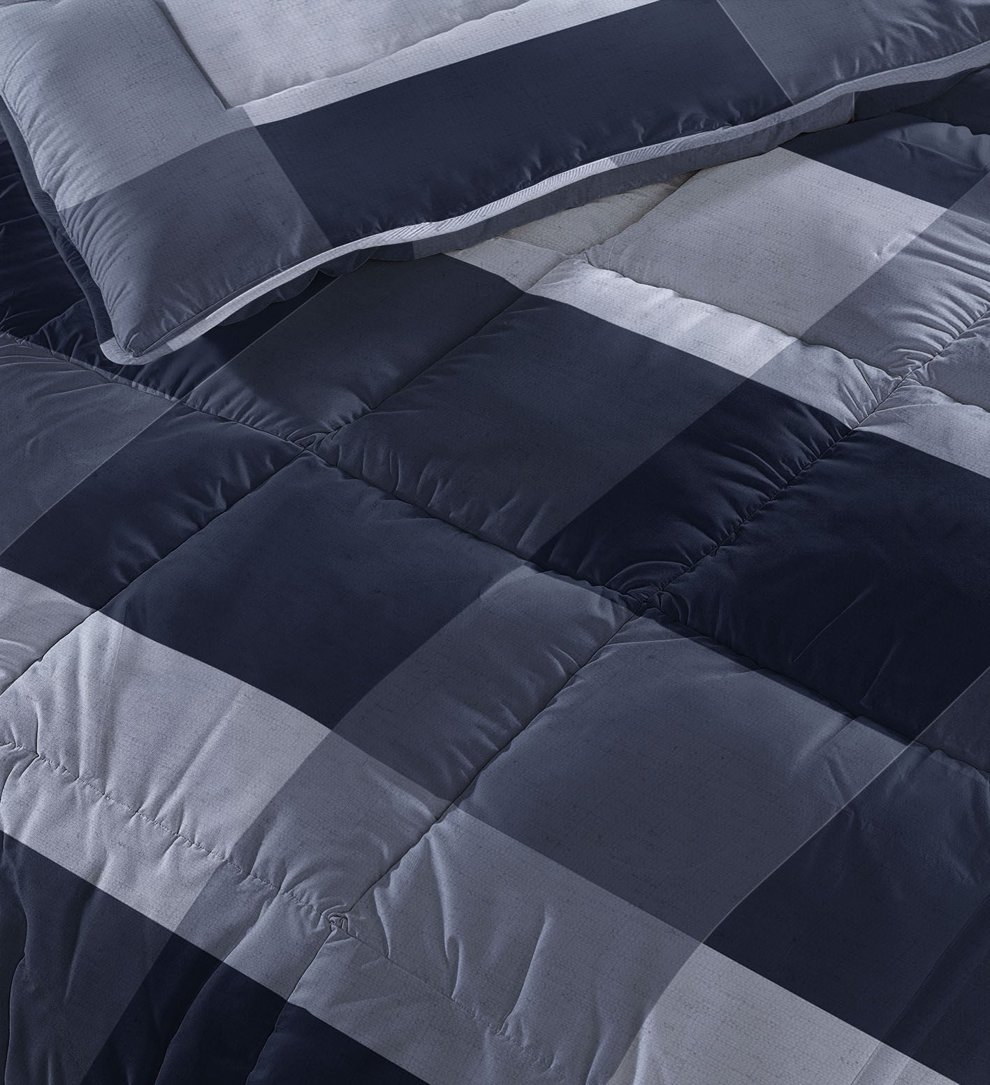 All-in One Lazy Dekbed Anne Blauw - Dekbed met kussenslopen