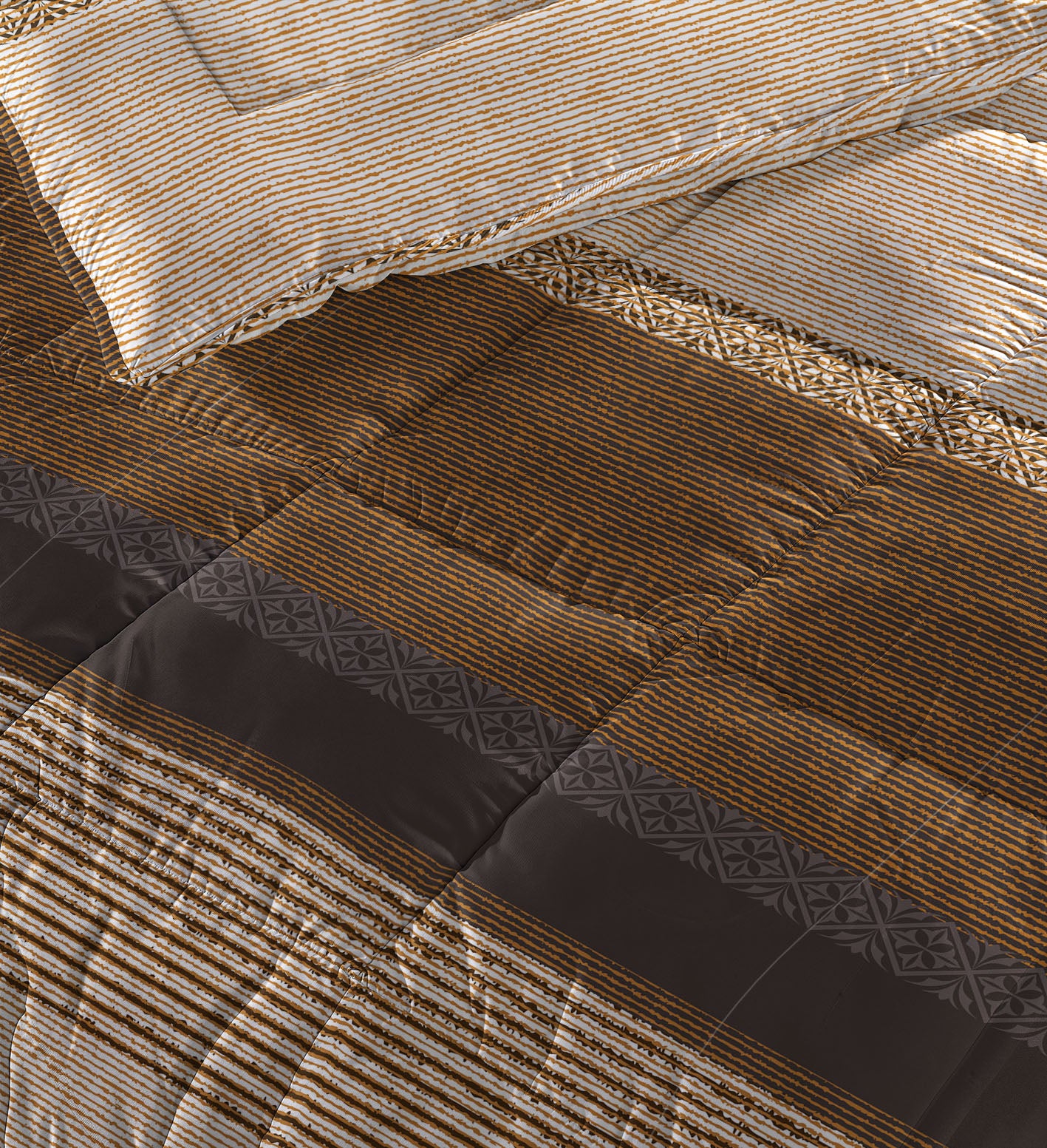 All-in One Lazy Dekbed Marina Taupe - Dekbed met kussenslopen