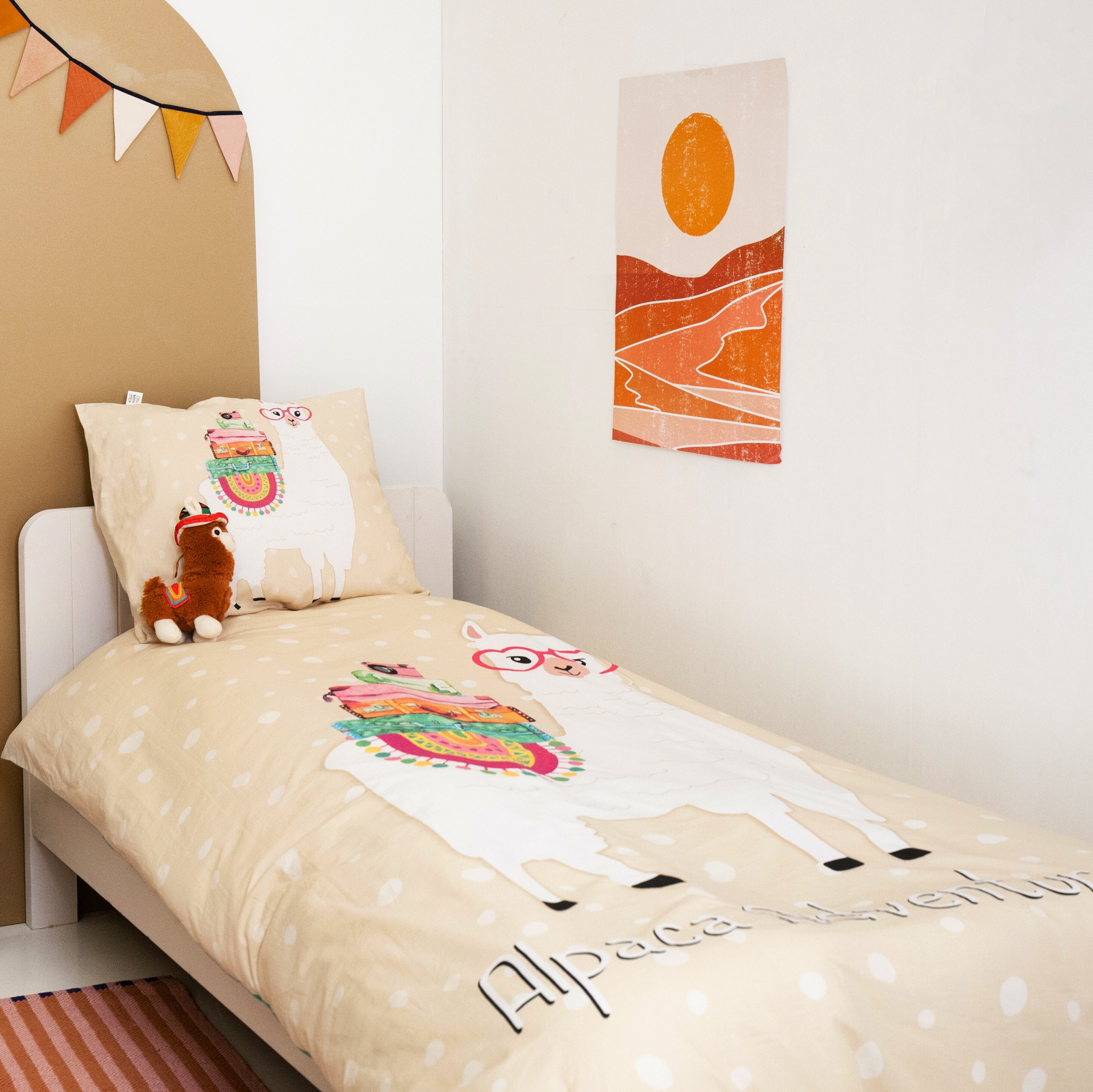 Alpaca Adventure Duvet Cover Sand