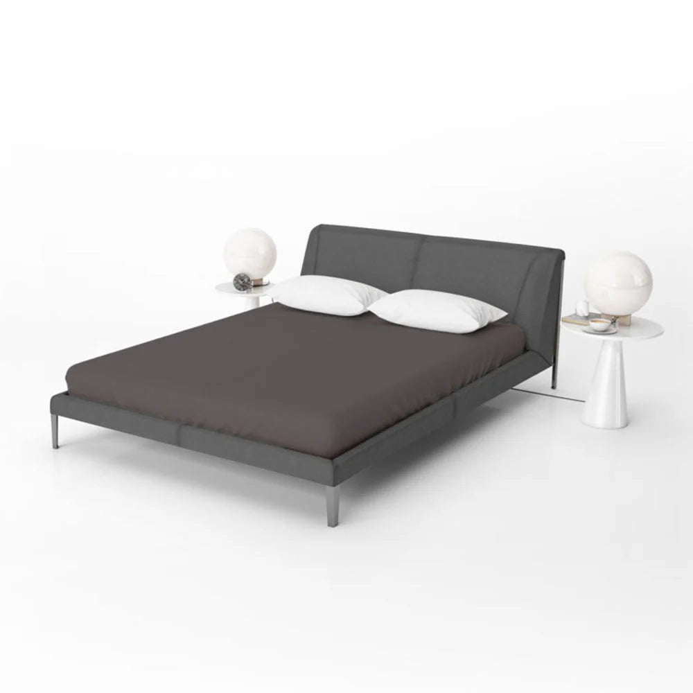 Anthracite Jersey Fitted Sheet 100% Cotton | Iron-Free, Anti-Allergic & Perfect Fit