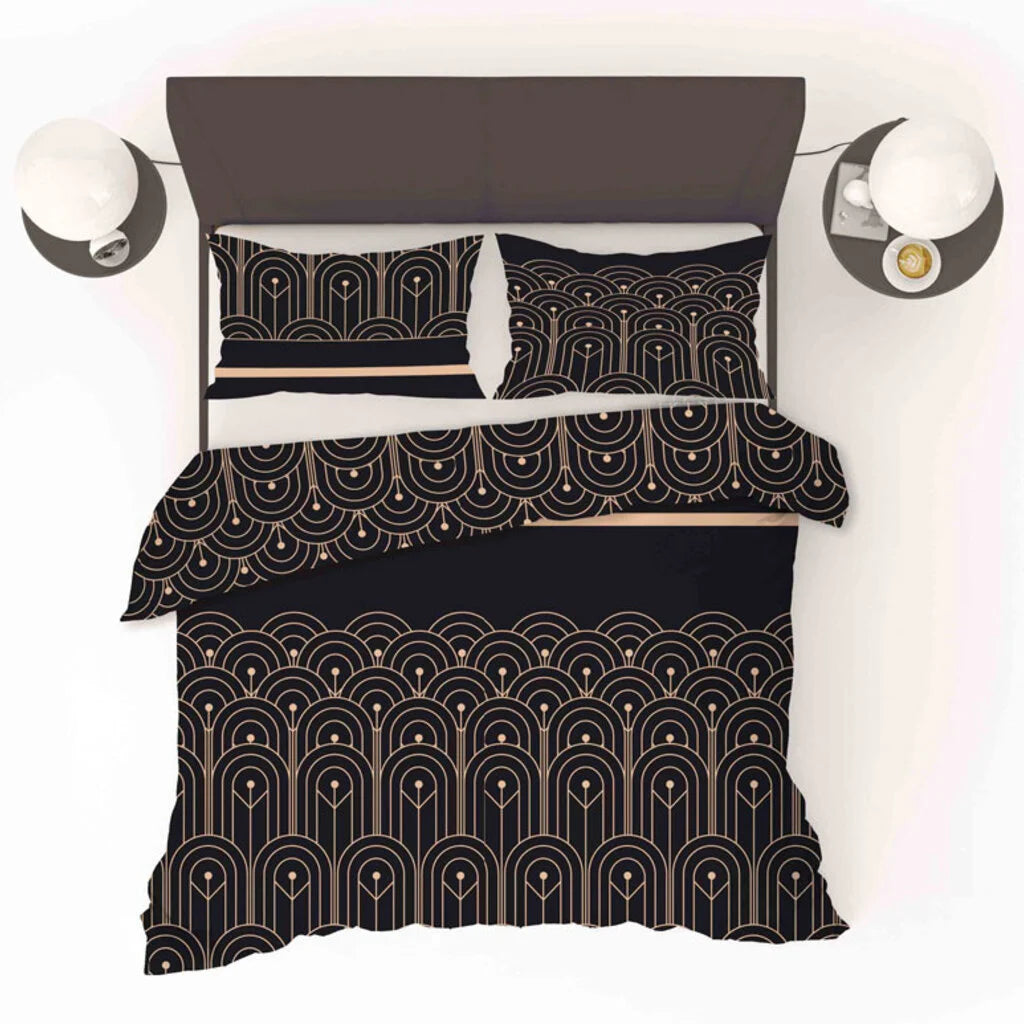 Art Deco Duvet Cover Black | Modern & Luxurious Design for Your Bedroom