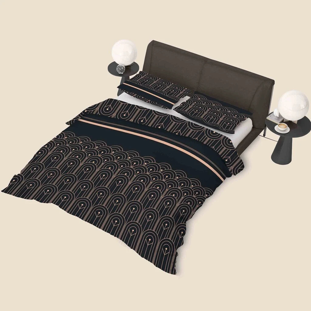 Art Deco Duvet Cover Black | Modern & Luxurious Design for Your Bedroom