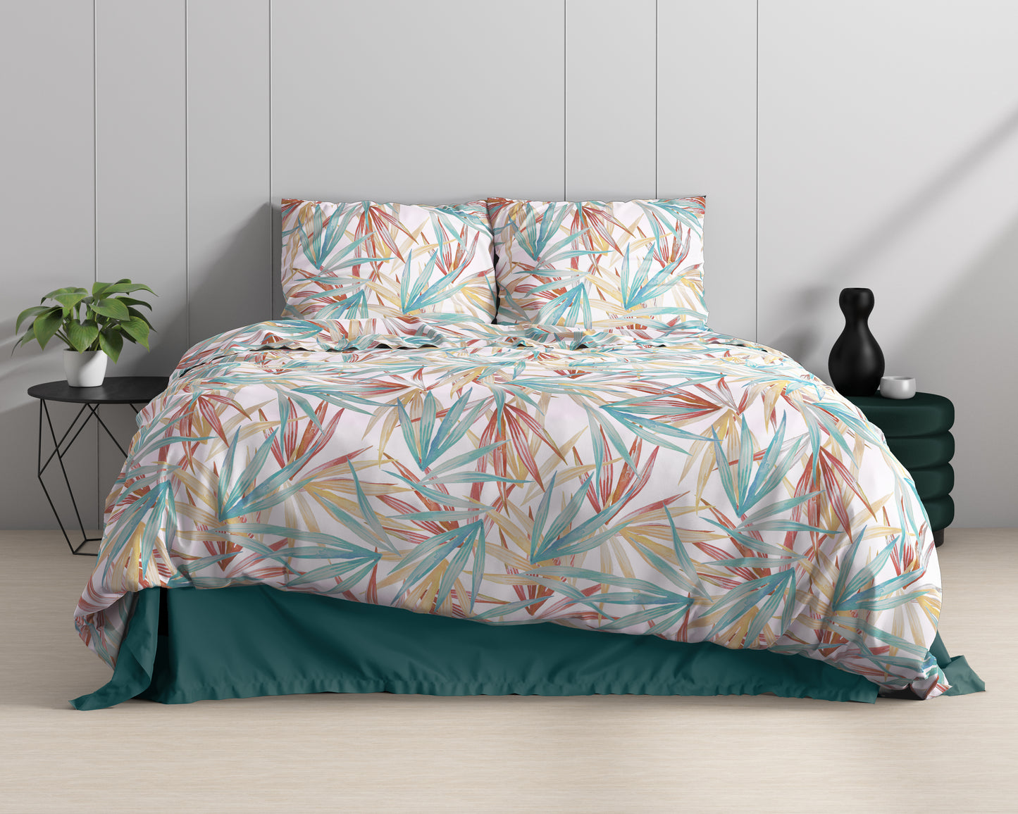 Aster Multi Dekbedovertrek - Luxe Satijn - Hoge kwaliteit - Trendy prints