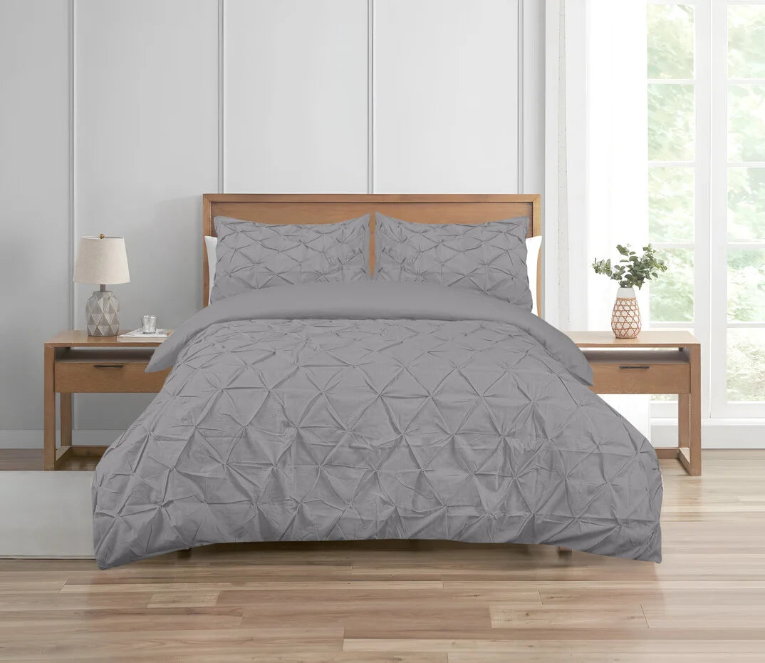 Augustine Grey Duvet Cover - Luxury & Elegance