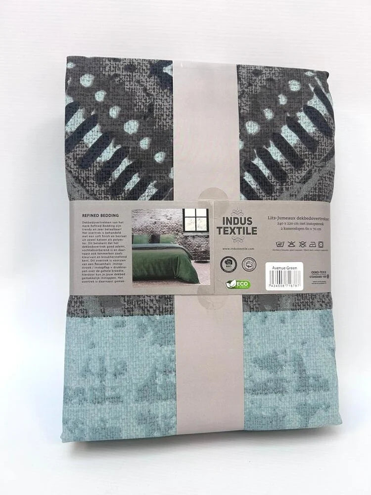 Avenue Green Duvet Cover | Elegant Baroque Design – Luxury & Comfort