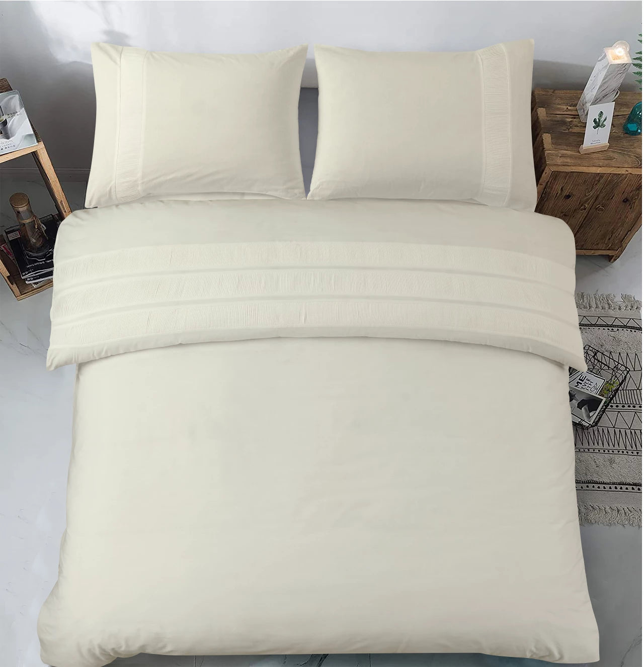 Bali Dekbedovertrek Creme - 100% Katoen