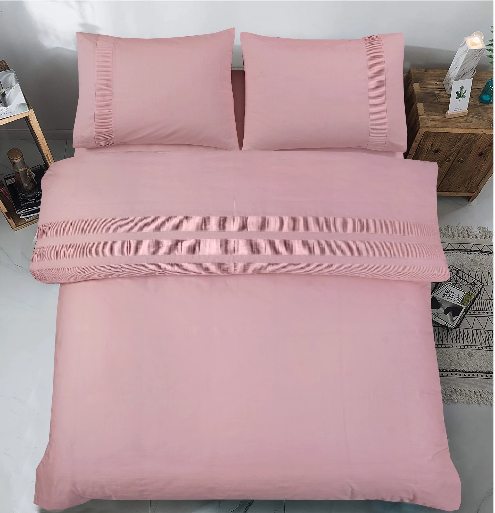 Bali Dekbedovertrek Roze - 100% Katoen