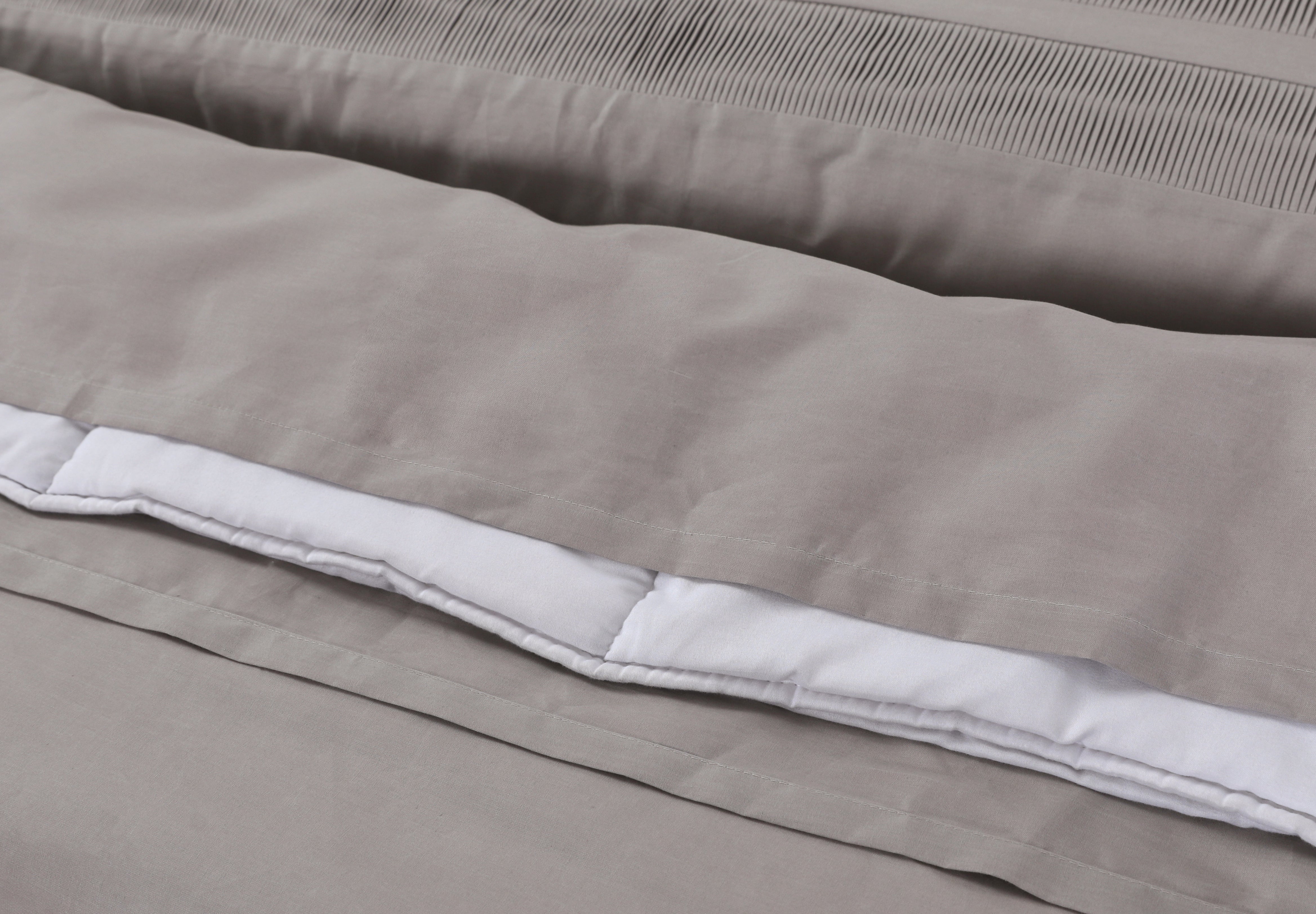 Bali Dekbedovertrek Taupe - 100% Katoen