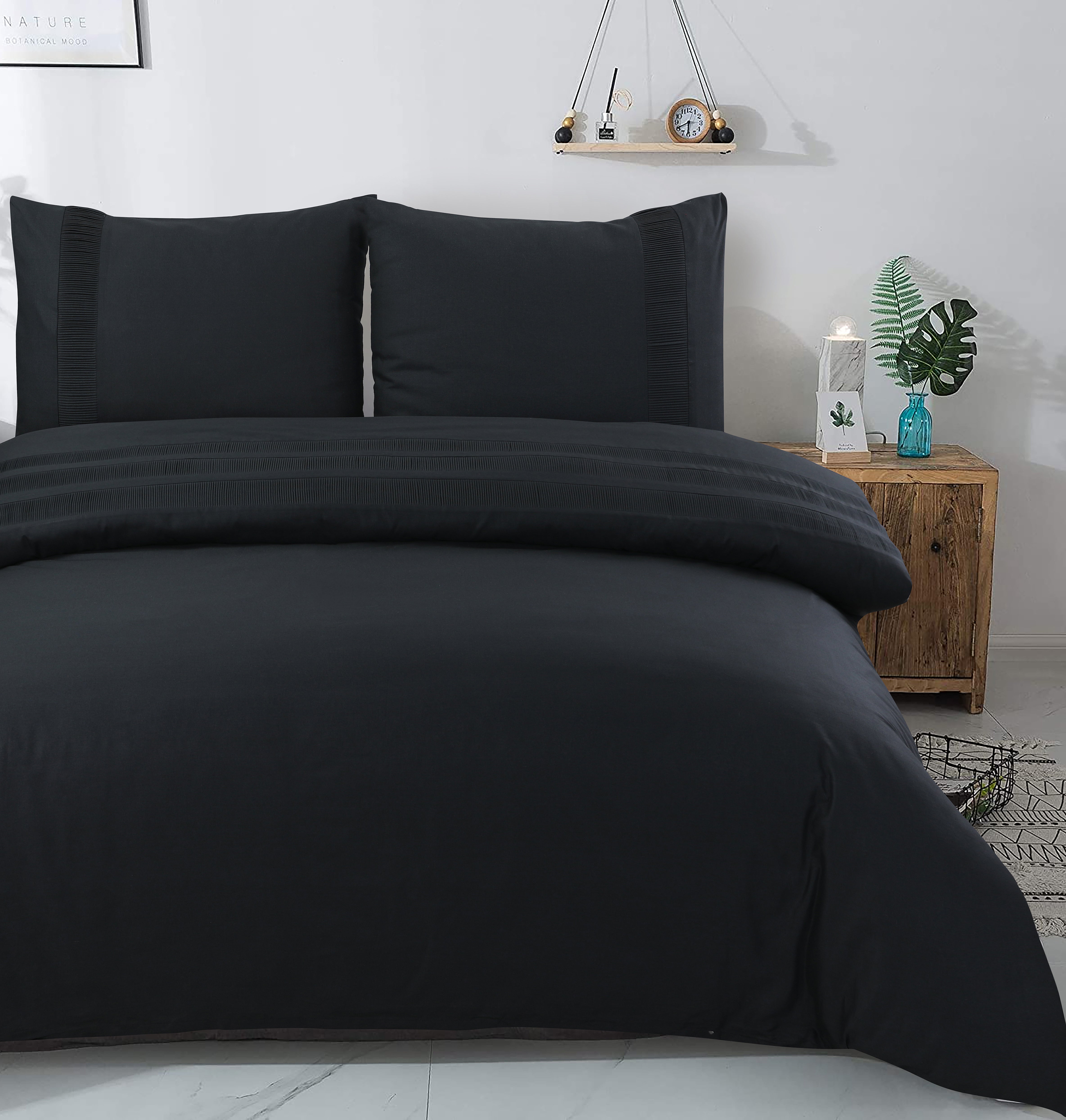 Bali Dekbedovertrek Zwart - 100% Katoen