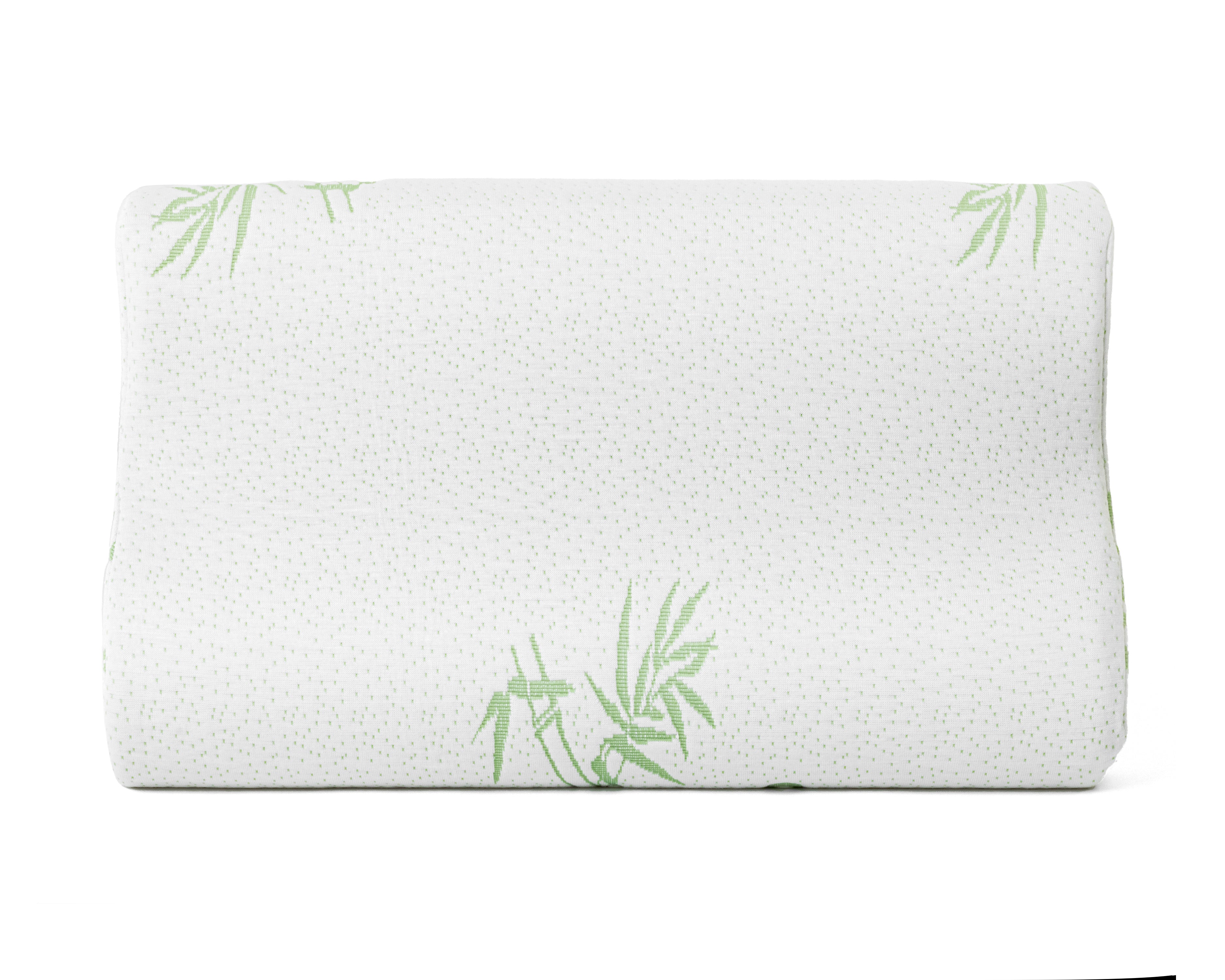 Bamboo Neck Support Pillow 50 x 30 - Treated with Bamboo - Natural Fibers - Pressure-relieving Memory Foam