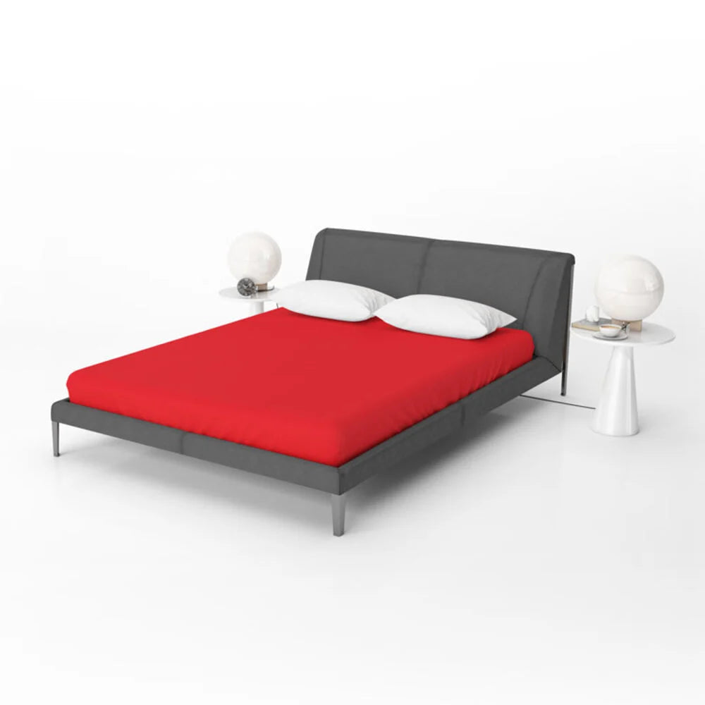 Jersey Fitted Sheet Red – 100% Cotton, Perfect Fit and Anti-allergic