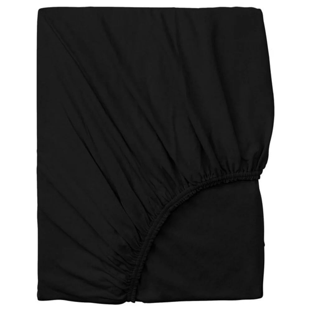 Black Fitted Sheet | 100% Cotton, Durable, Anti-Allergic