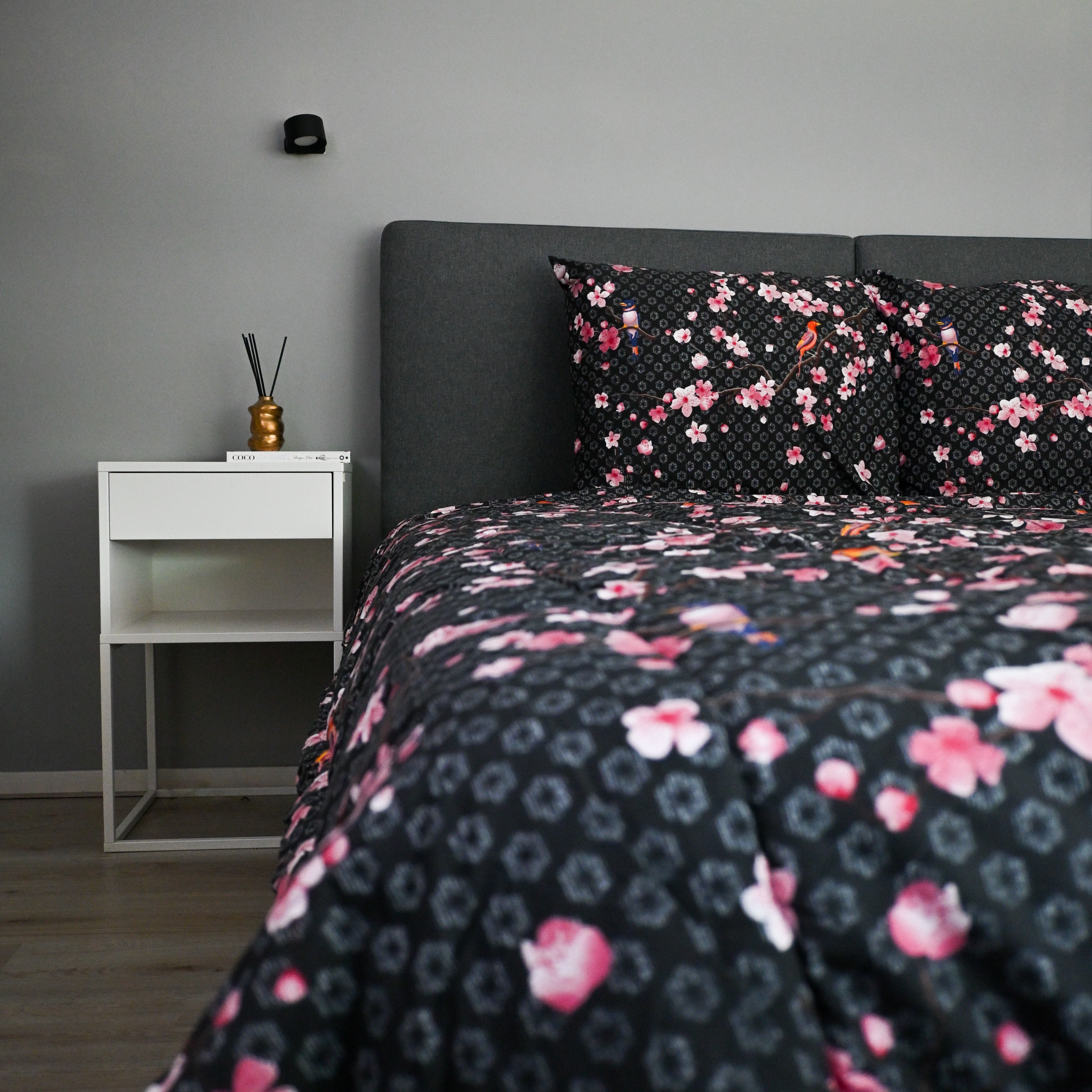 All-in One Lazy Dekbed Japon Black - Dekbed met kussenslopen