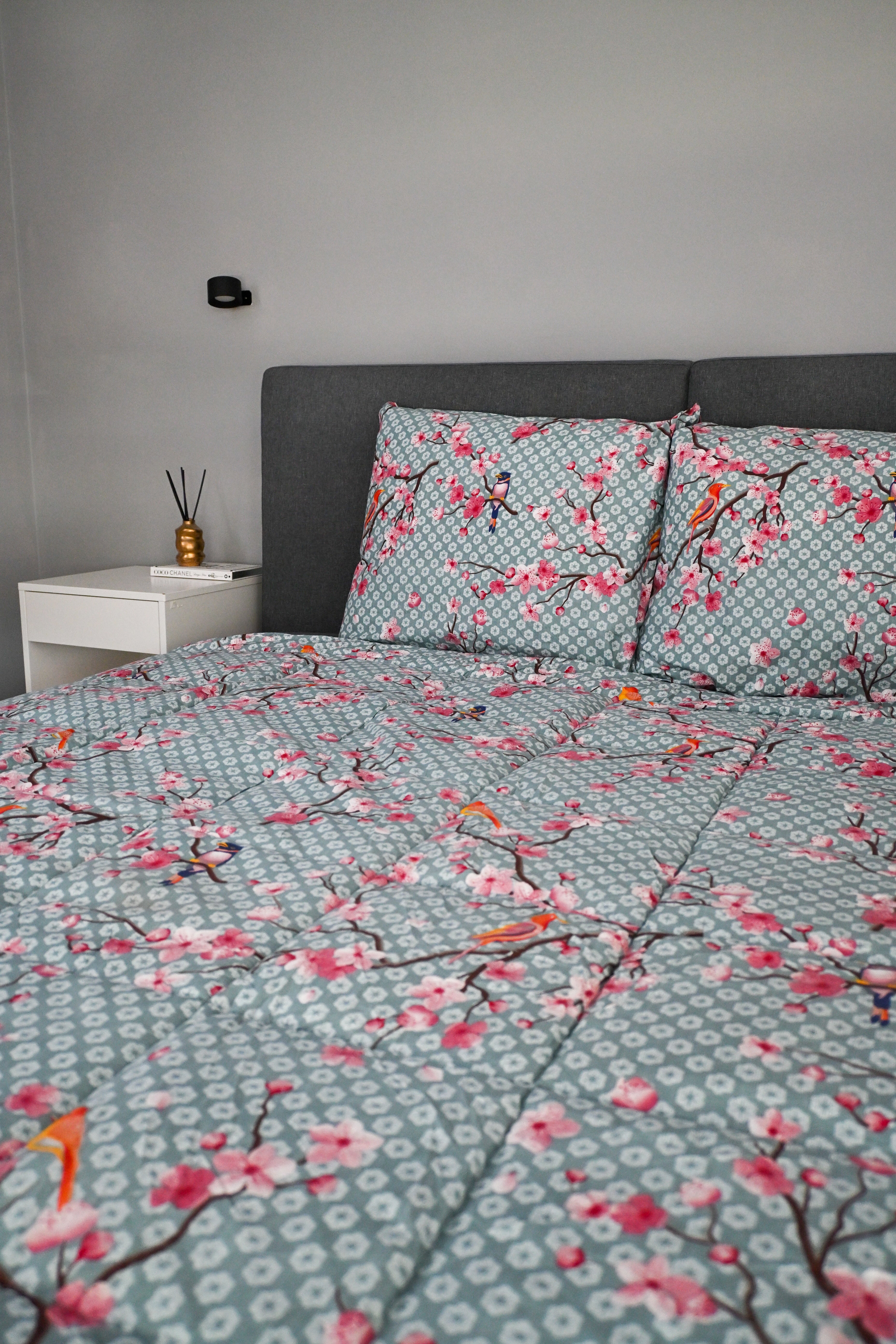 All-in One Lazy Dekbed Japon Blue - Dekbed met kussenslopen