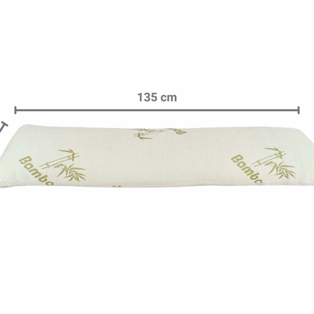 Body Pillow Bamboo – Firm Bamboo Pregnancy Pillow for Side Sleepers | Relieves Back Pain and Supports Pregnancy