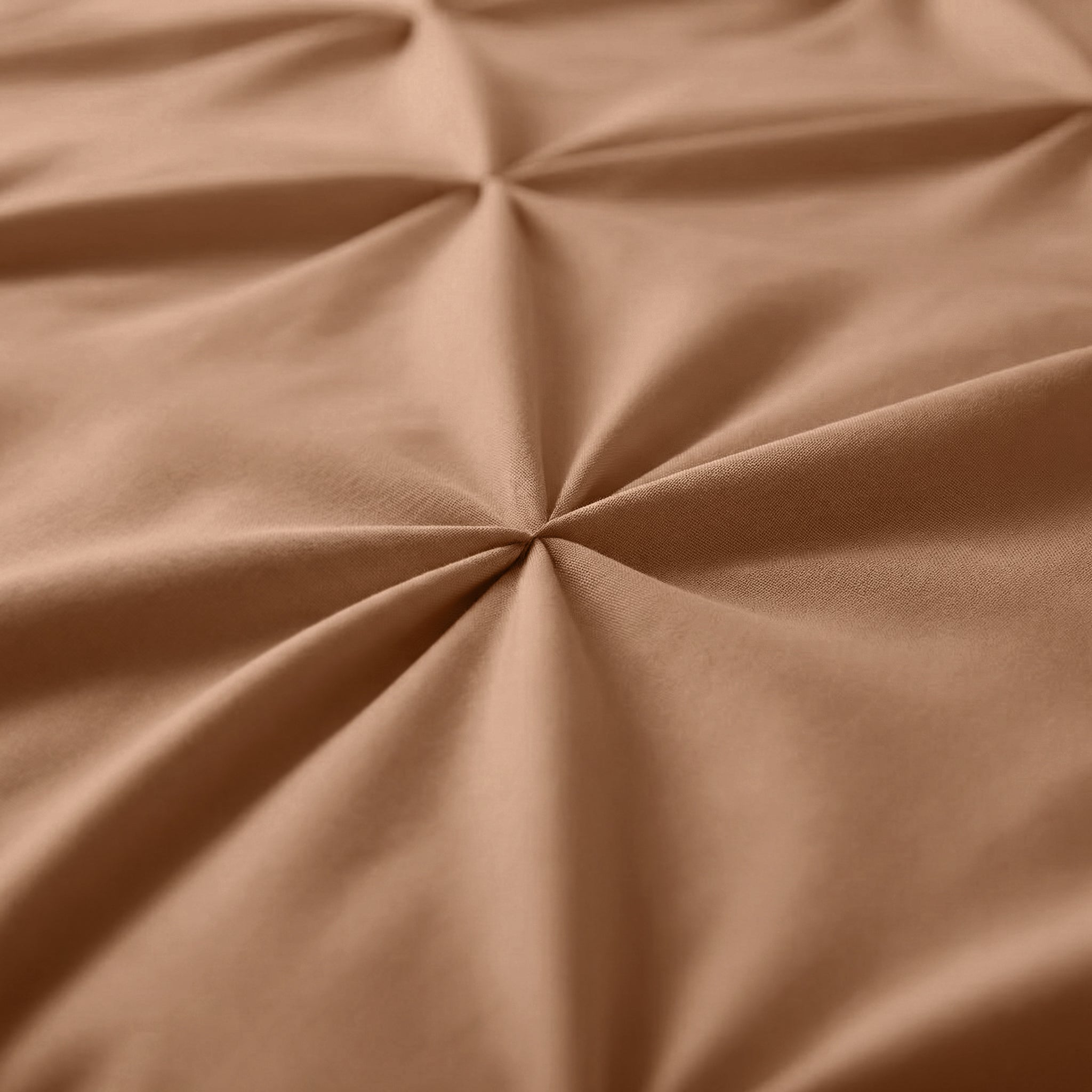 Sleeptime Border Pintuck Dekbedovertrek - Mocha Moose - Velvet