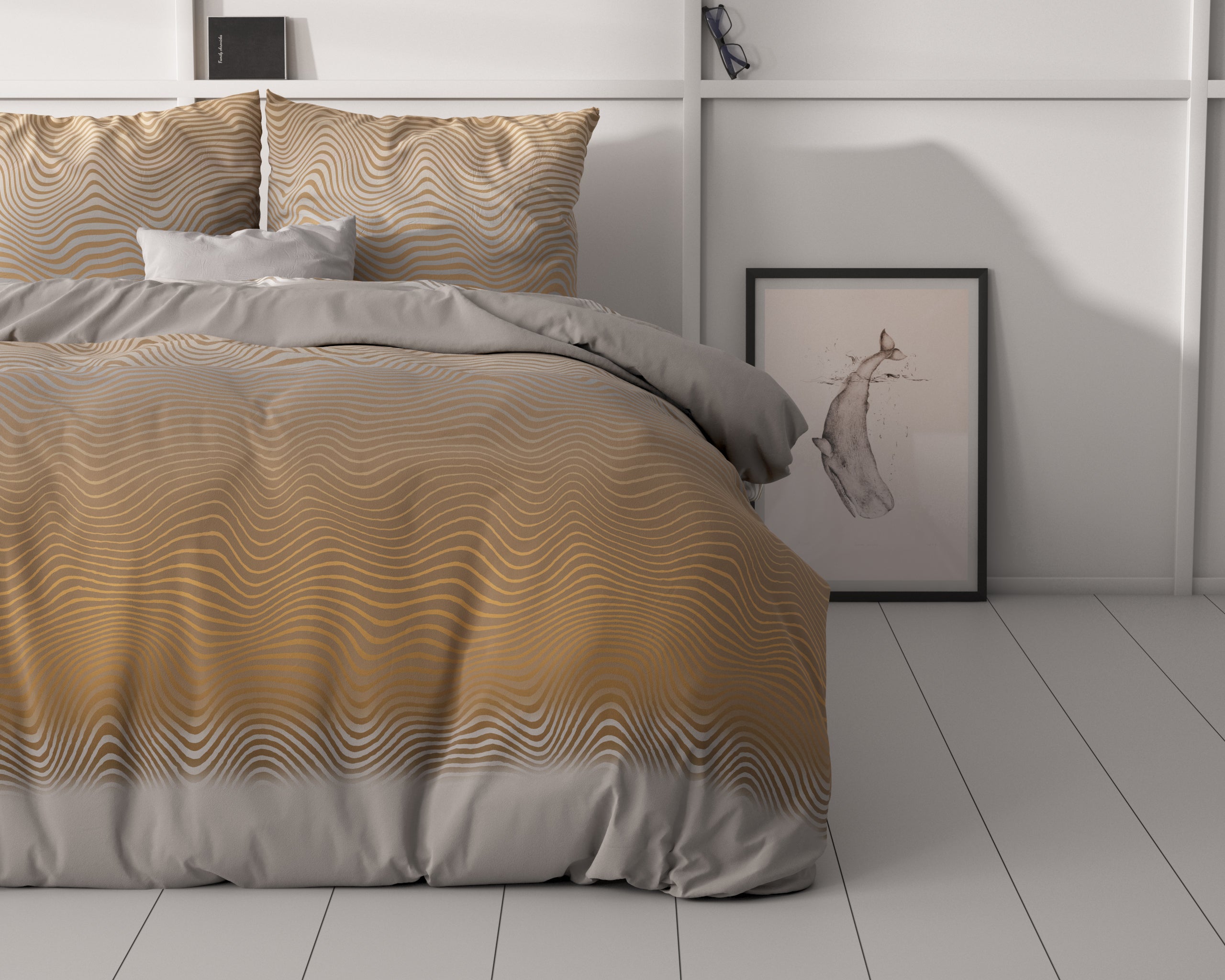 Boyd Orange Duvet Cover