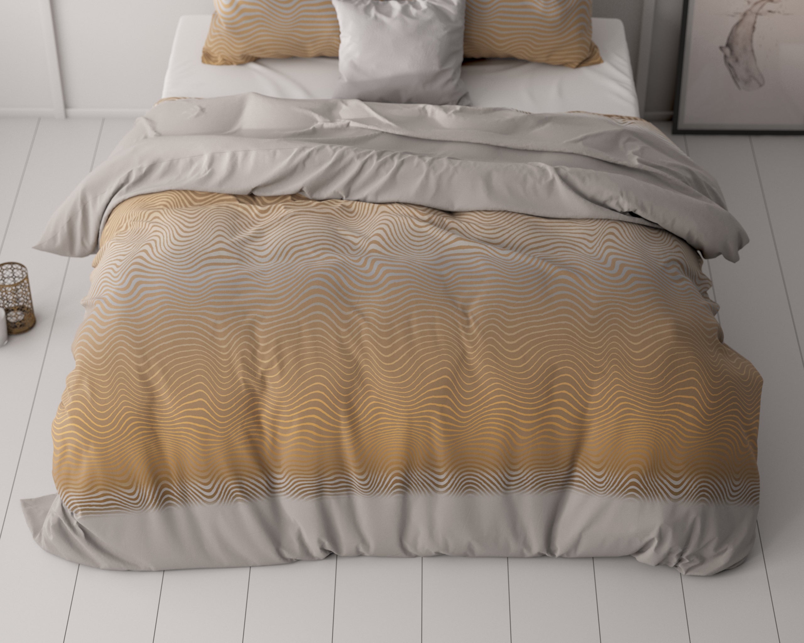 Boyd Orange Duvet Cover