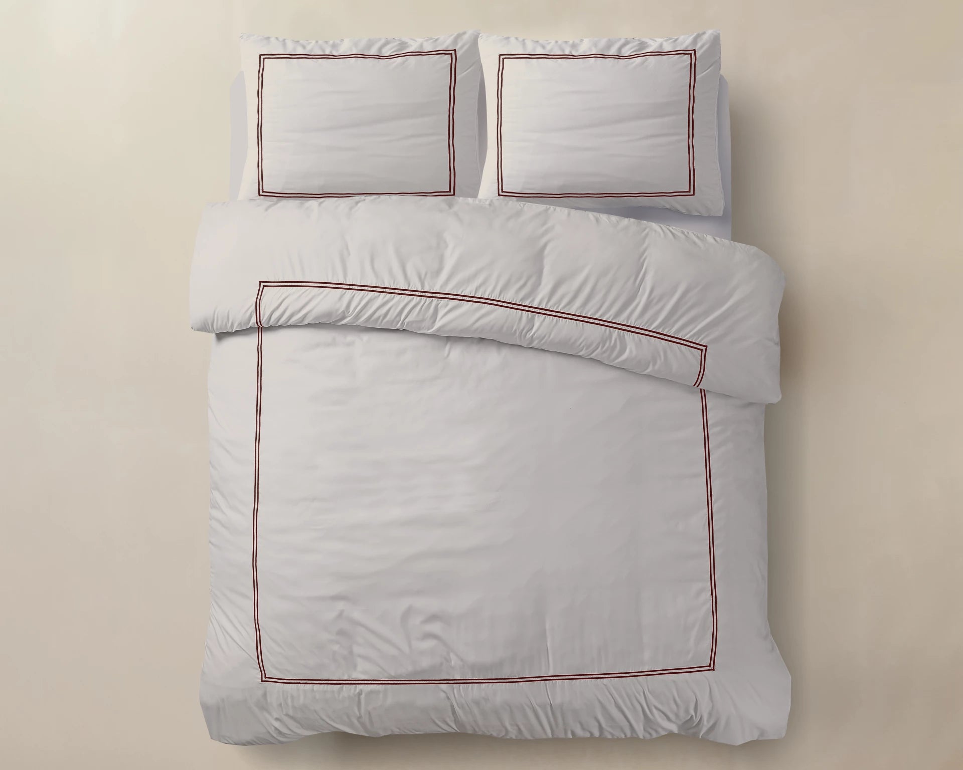 Brata Dekbedovertrek Taupe/Brons - Fijn geweven katoen - Tot 260 lang - Hotel chique design