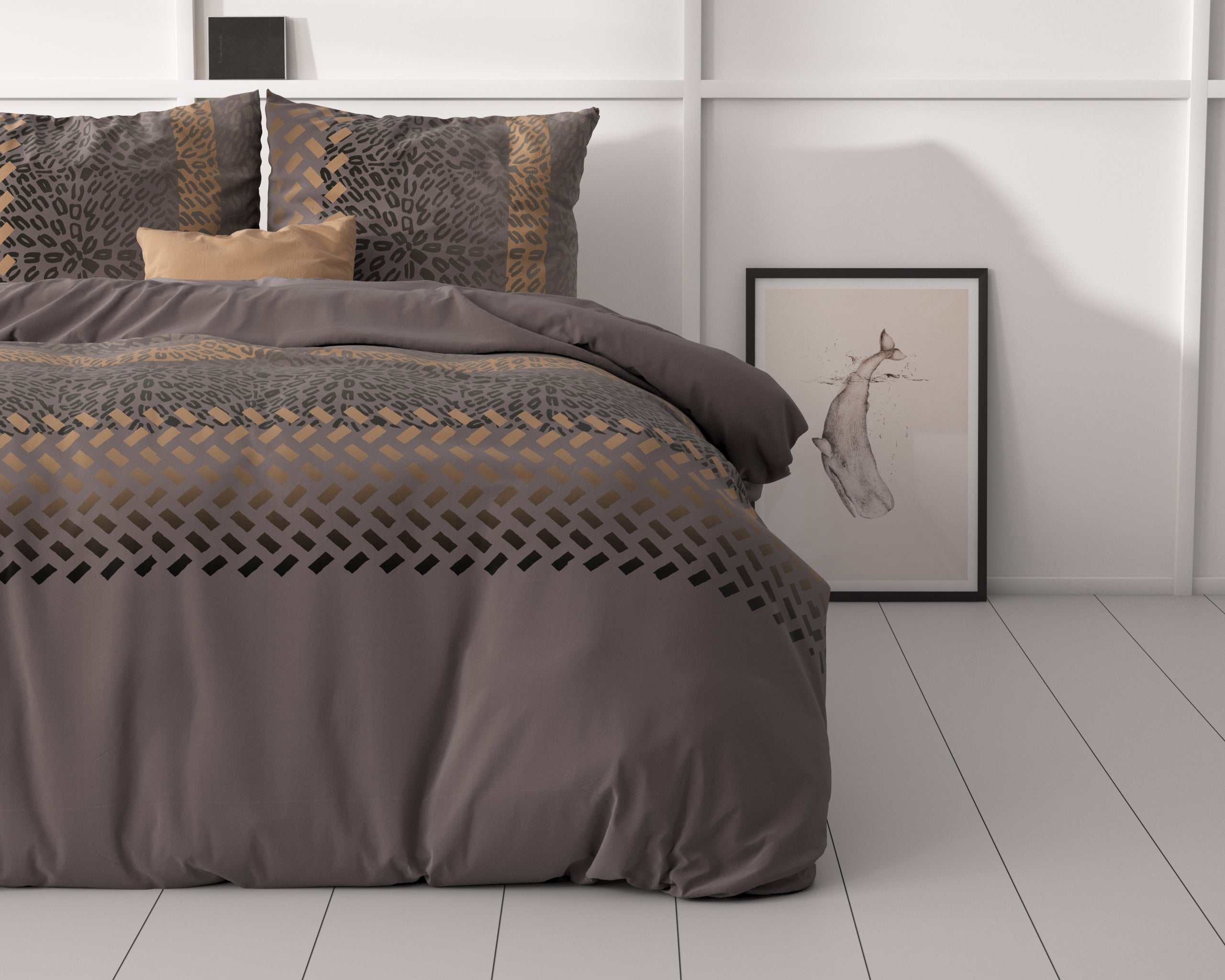 Brownie Leopard Bruin Dekbedovertrek