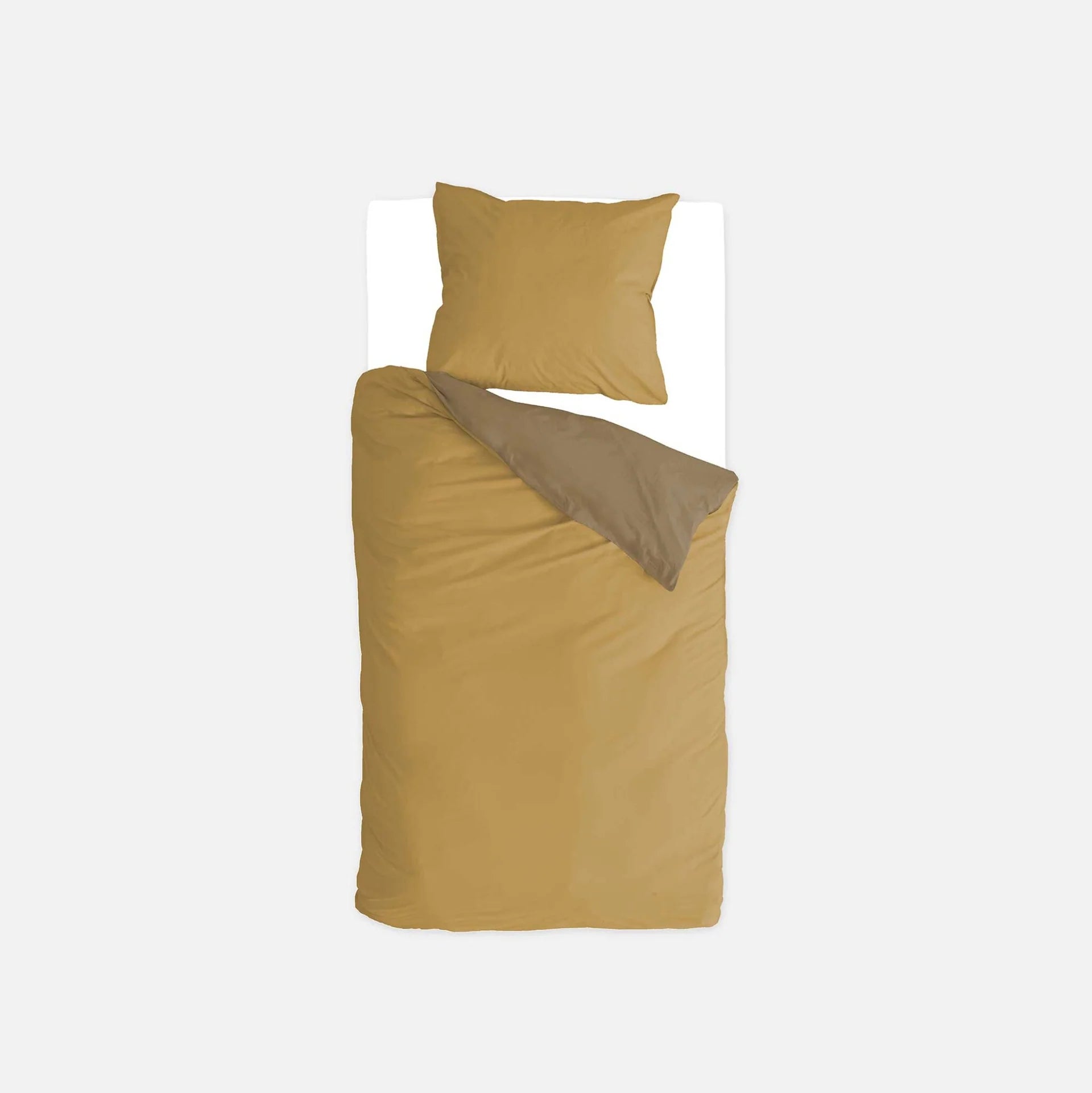 Byrklund Dekbedovertrek Side Way - Geel / Mosterd - 100% Katoen
