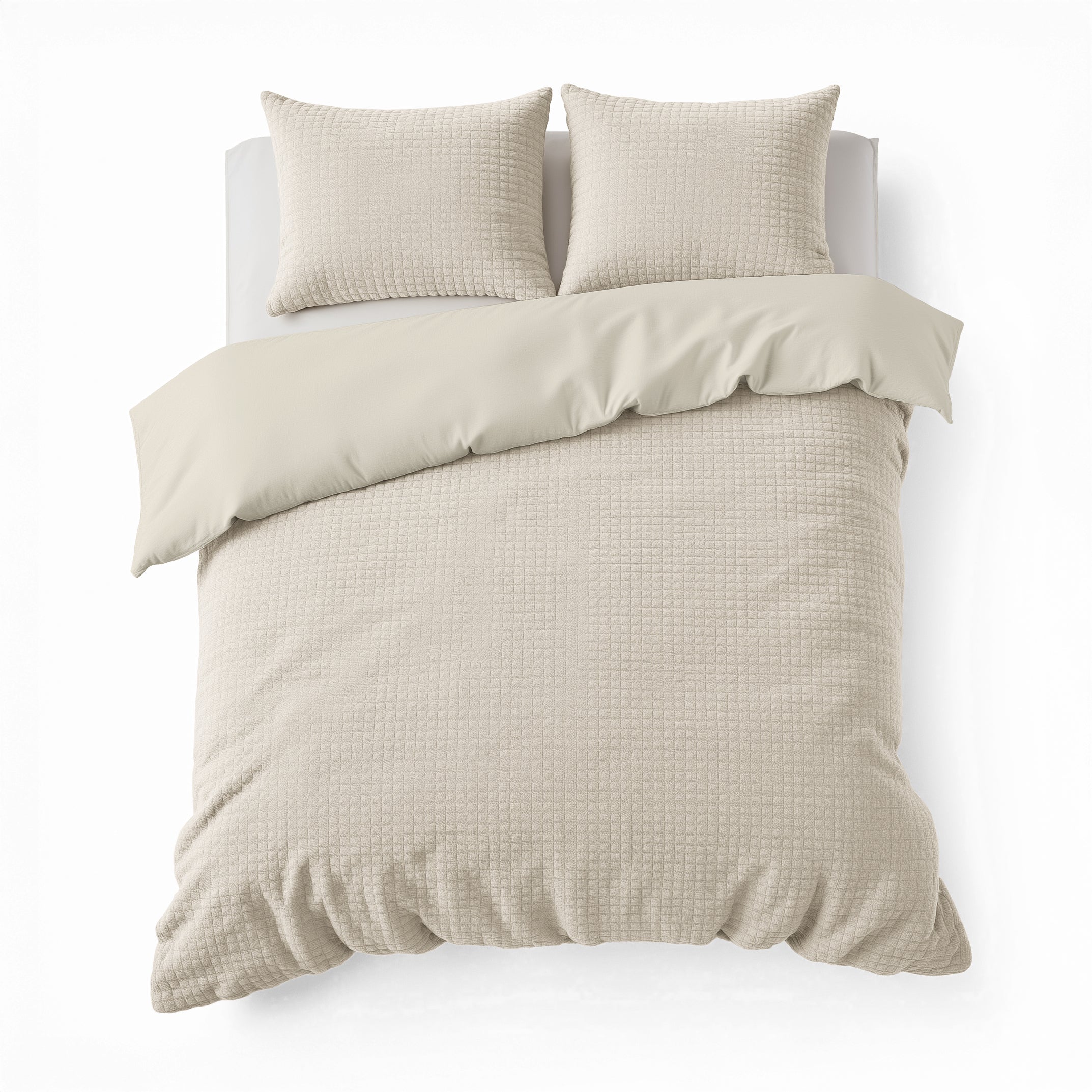 Check teddy Beige Duvet cover