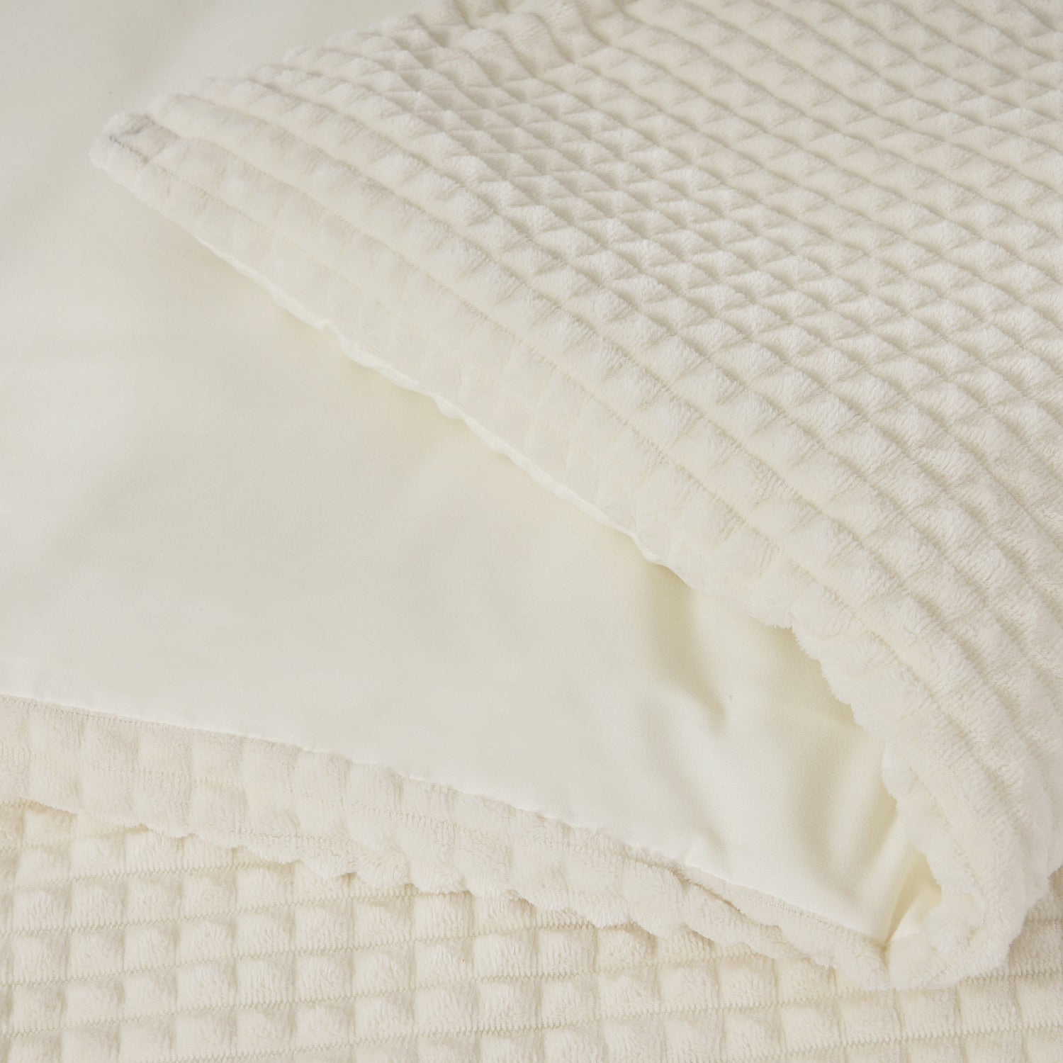 Check teddy Beige Duvet cover