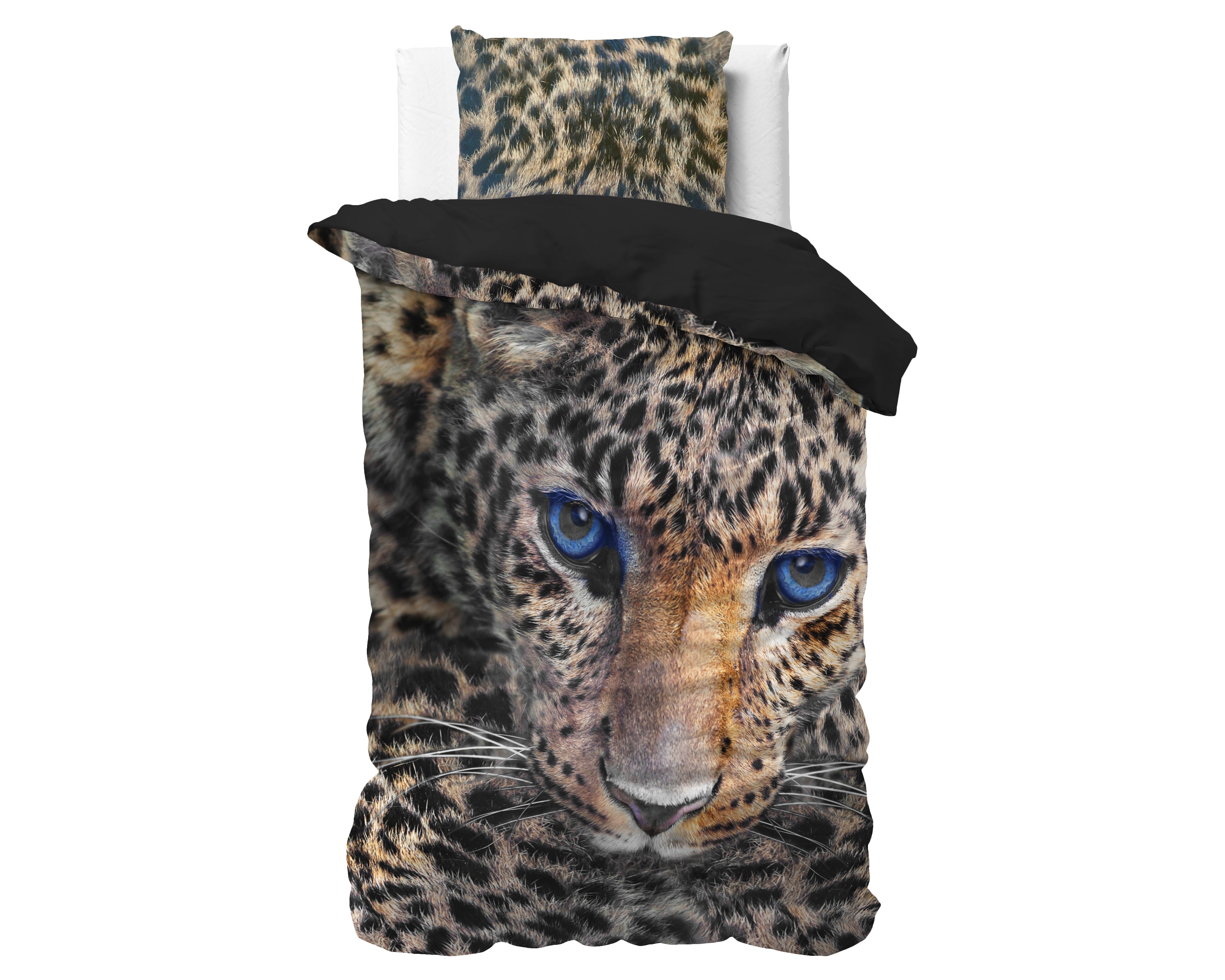 Cheetah Duvet Cover Taupe - Breathable Cotton - Trendy Designs - With Press Studs