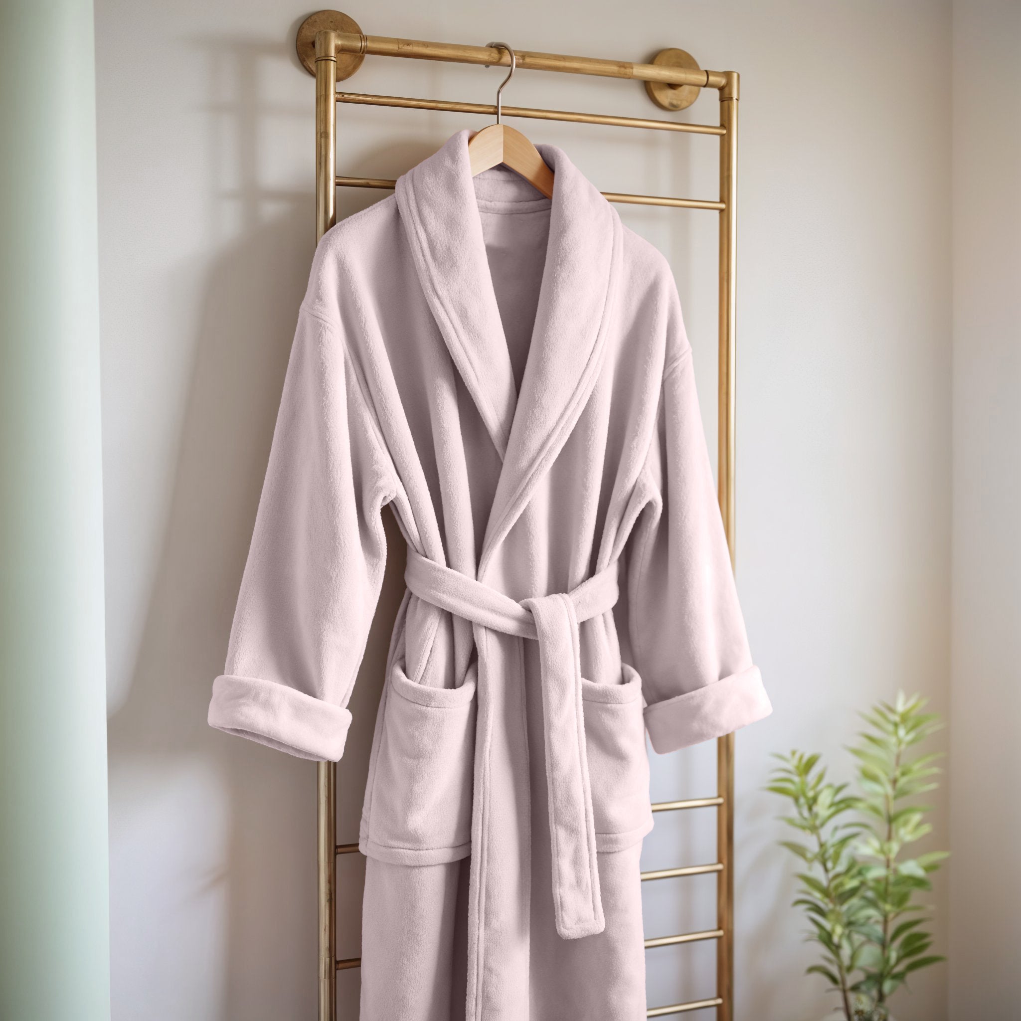 Coral Fleece Bathrobe Pink - Perfect fit - Absorbs moisture - Available in different sizes