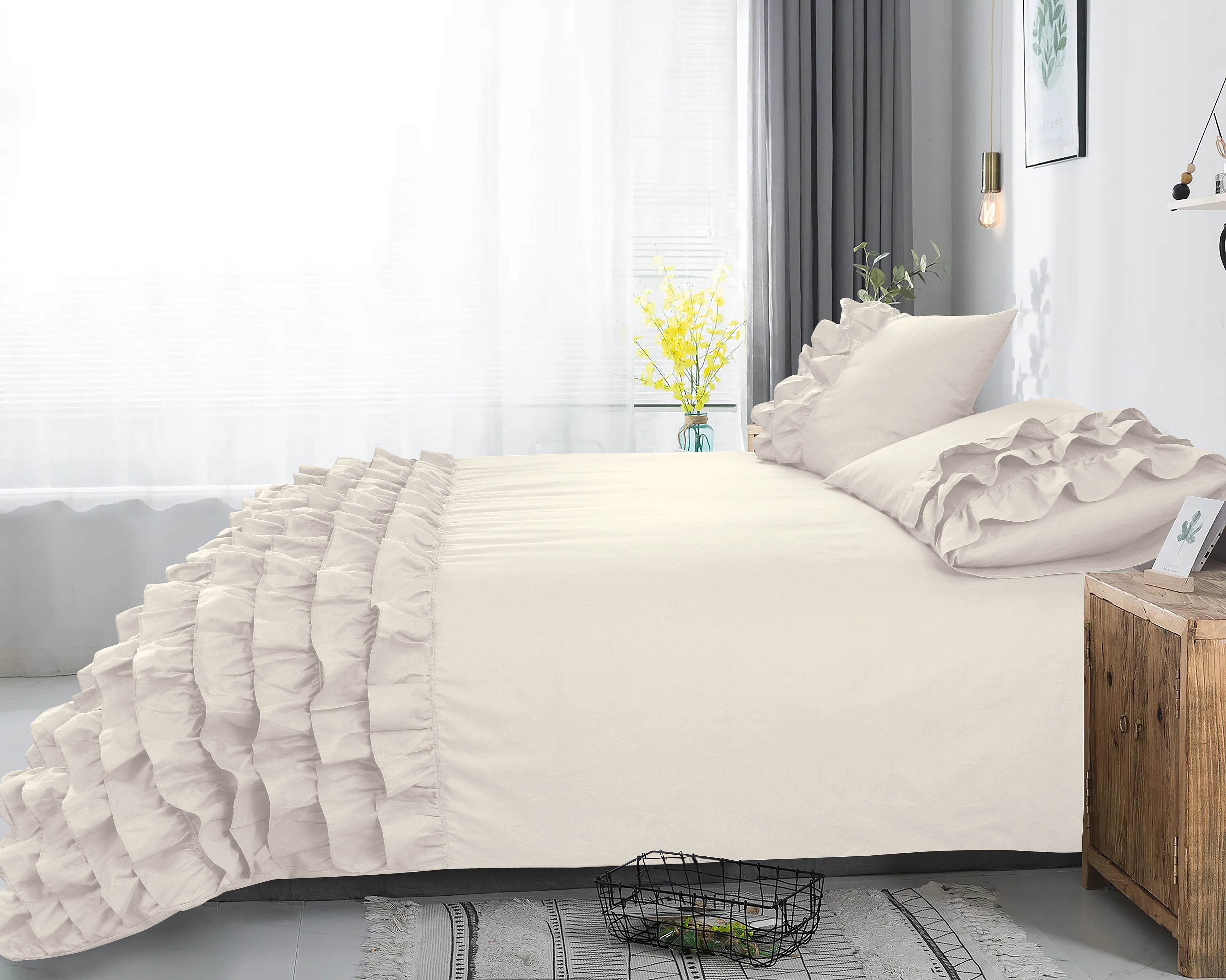 Cyprus Dekbedovertrek Creme - Luxe Design - Super zacht geweven - Luxe verpakt