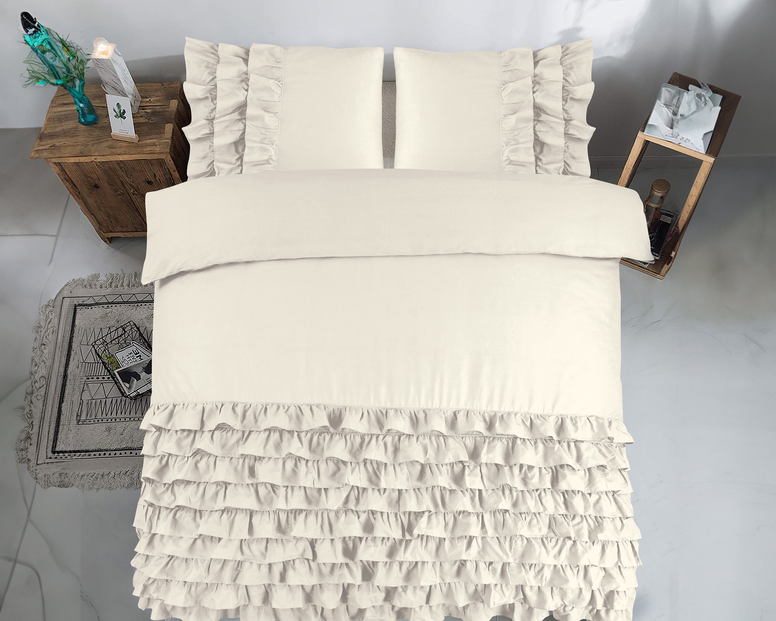 Cyprus Dekbedovertrek Creme - Luxe Design - Super zacht geweven - Luxe verpakt