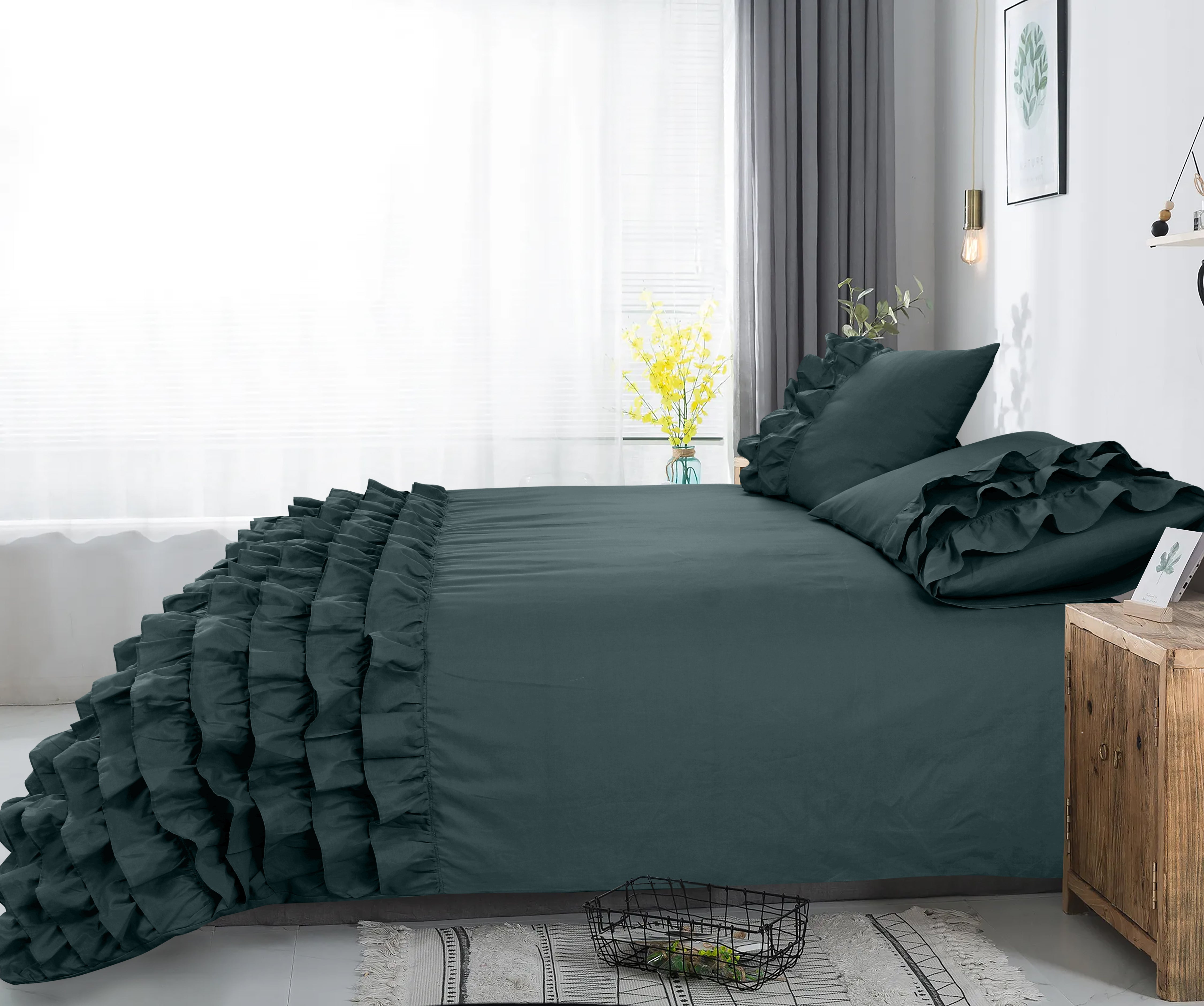 Cyprus Dekbedovertrek Groen - Luxe Design - Super zacht geweven - Luxe verpakt