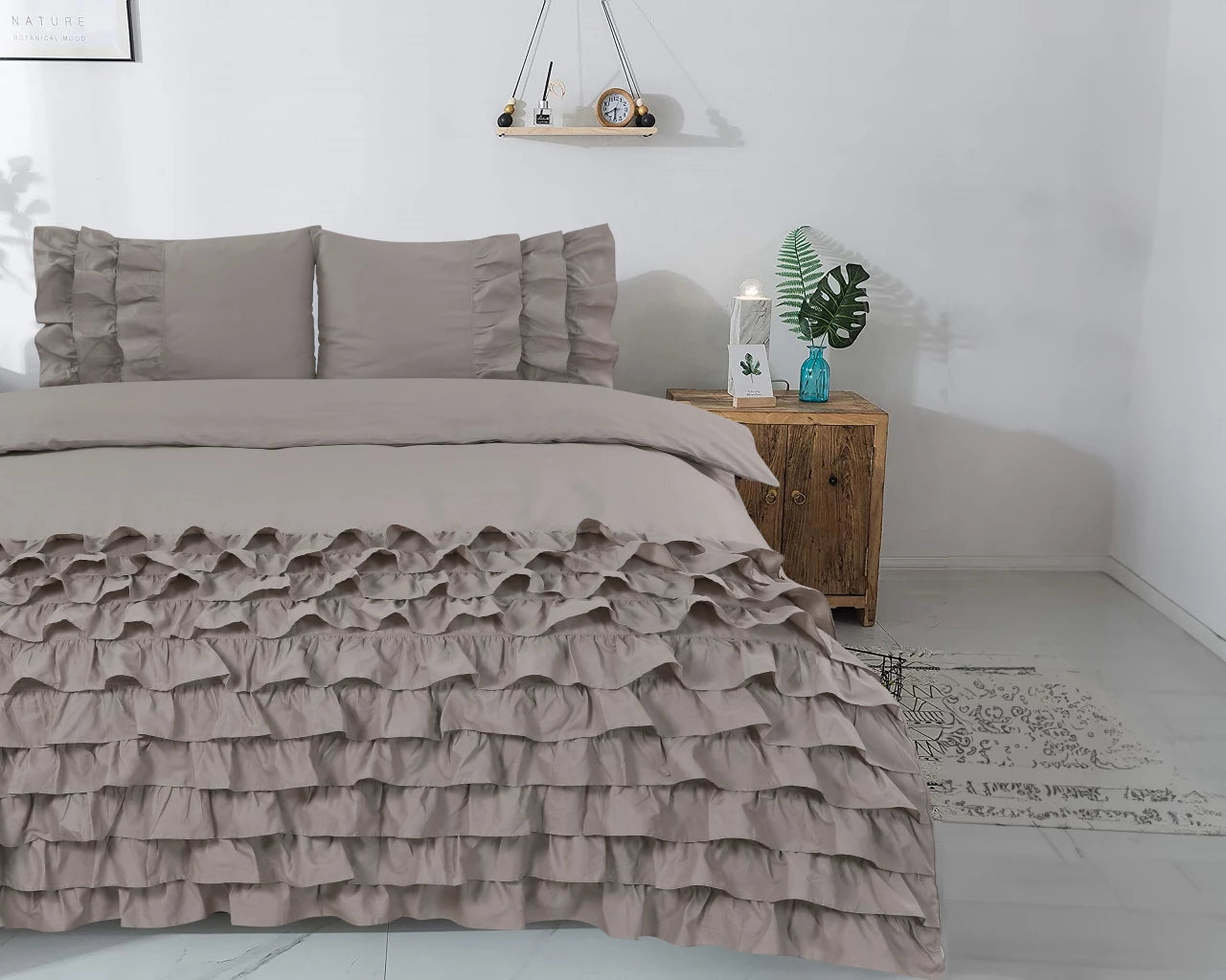 Cyprus Dekbedovertrek Taupe - Luxe Design - Super zacht geweven - Luxe verpakt