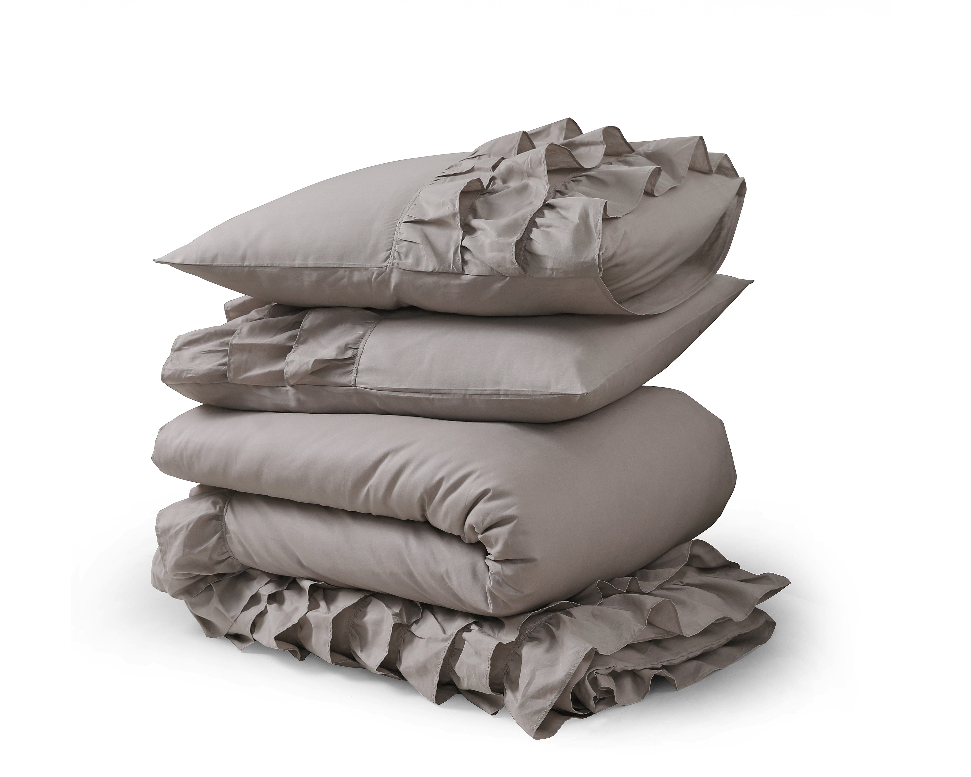 Cyprus Dekbedovertrek Taupe - Luxe Design - Super zacht geweven - Luxe verpakt