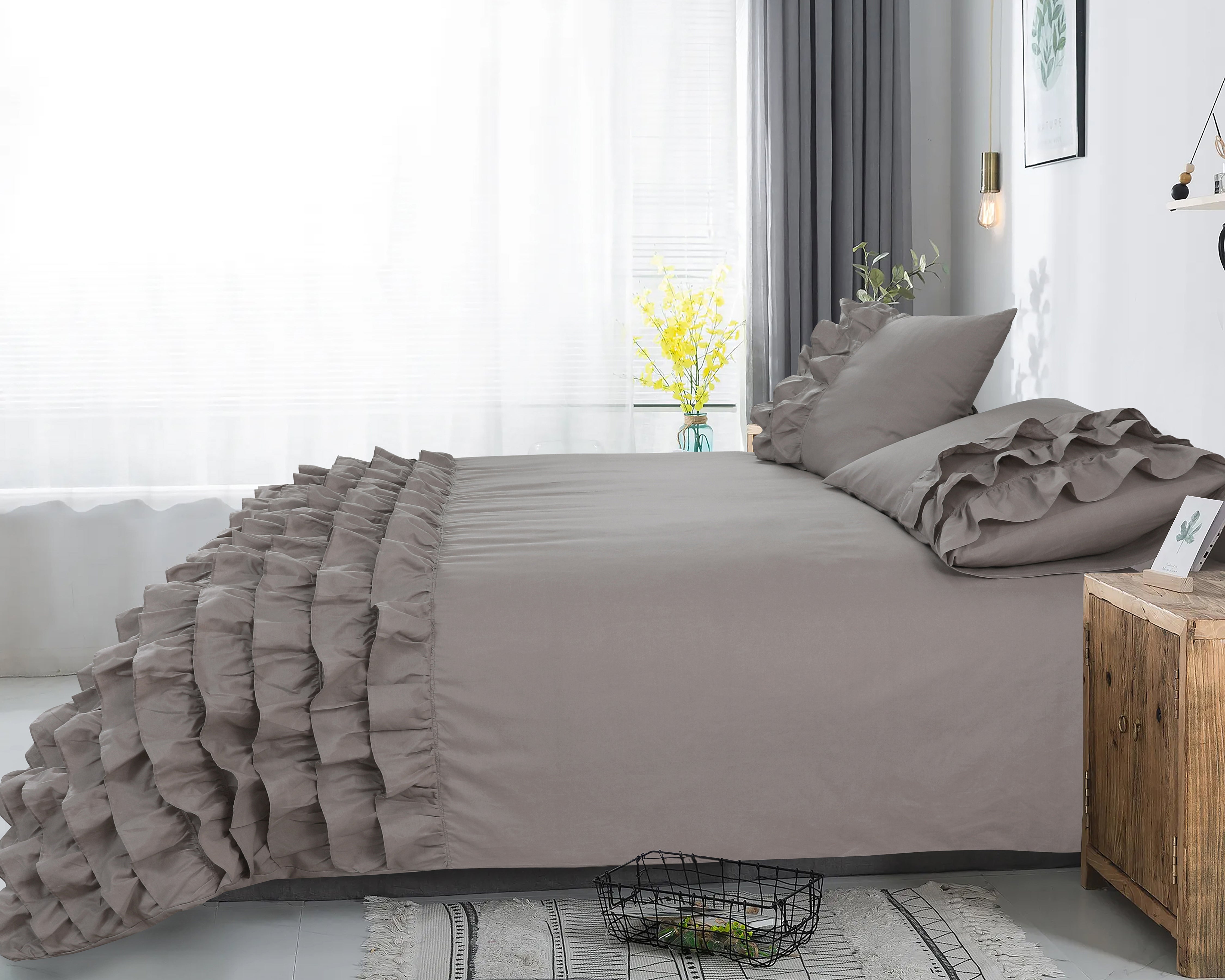 Cyprus Dekbedovertrek Taupe - Luxe Design - Super zacht geweven - Luxe verpakt