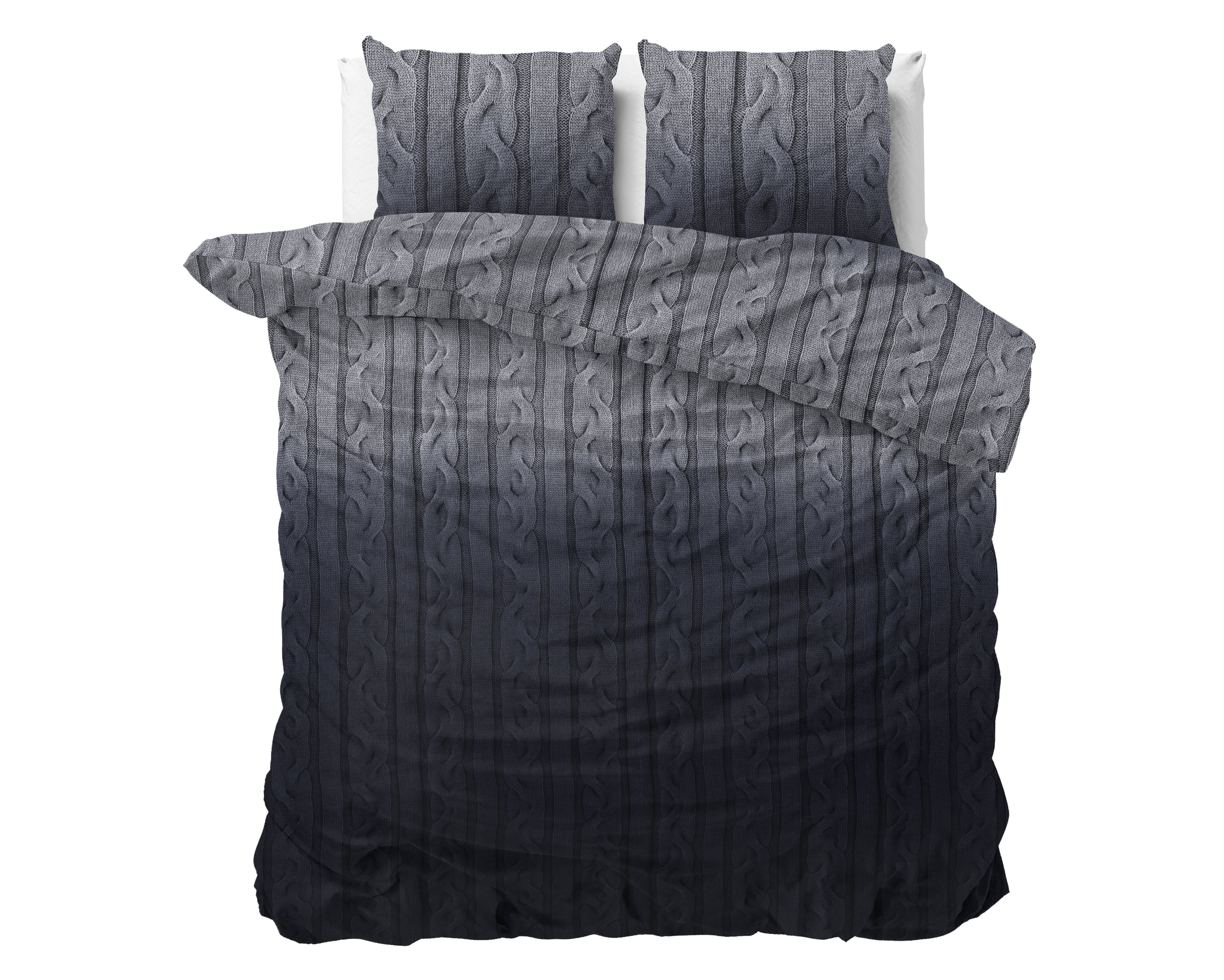 DH Flanel Dante Anthracite Dekbedovertrek - Dik flanel - Heerlijk warm - Zware kwaliteit