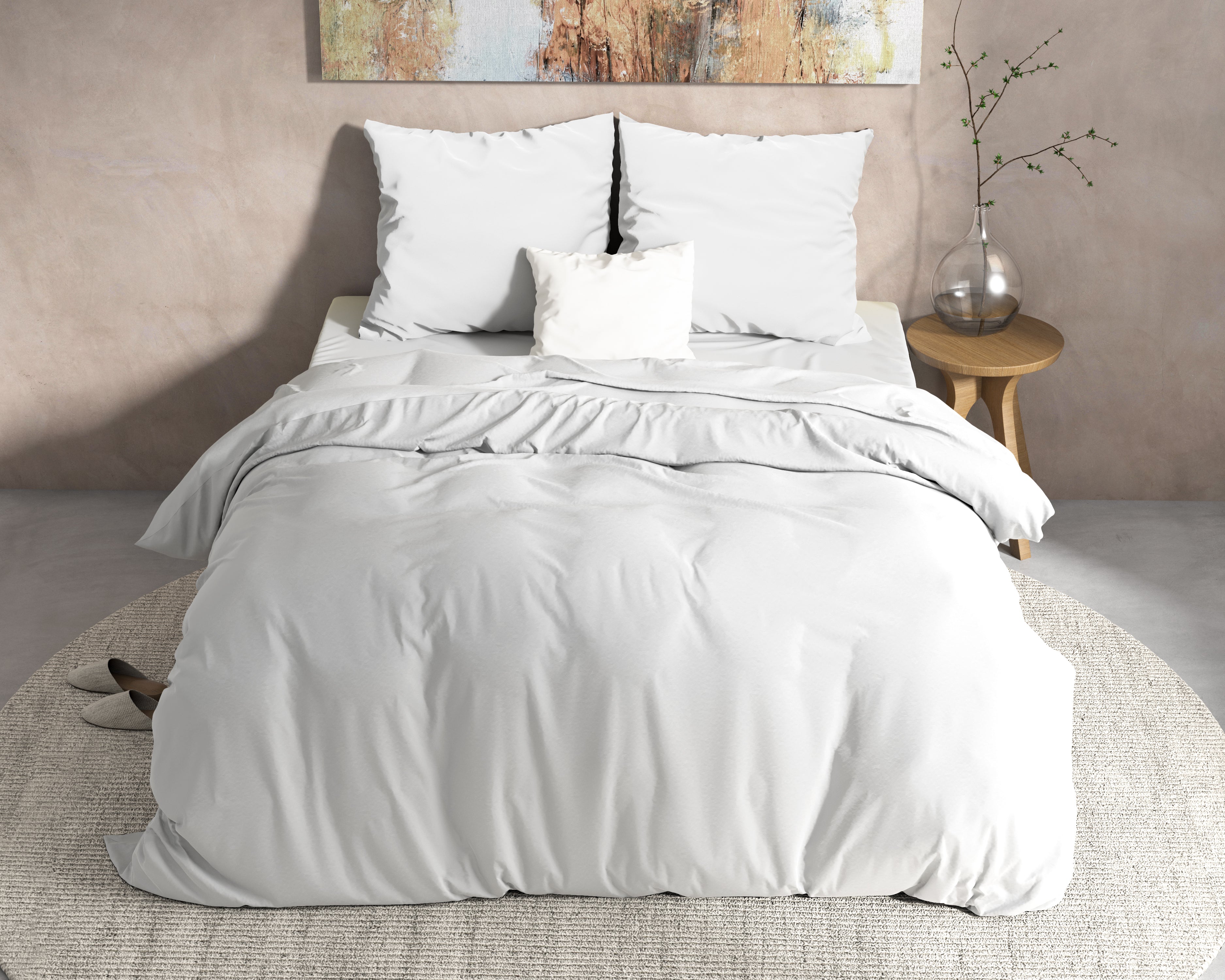 DH Flanel Mendez White Duvet Cover - Thick flannel - Wonderfully warm - Heavy quality