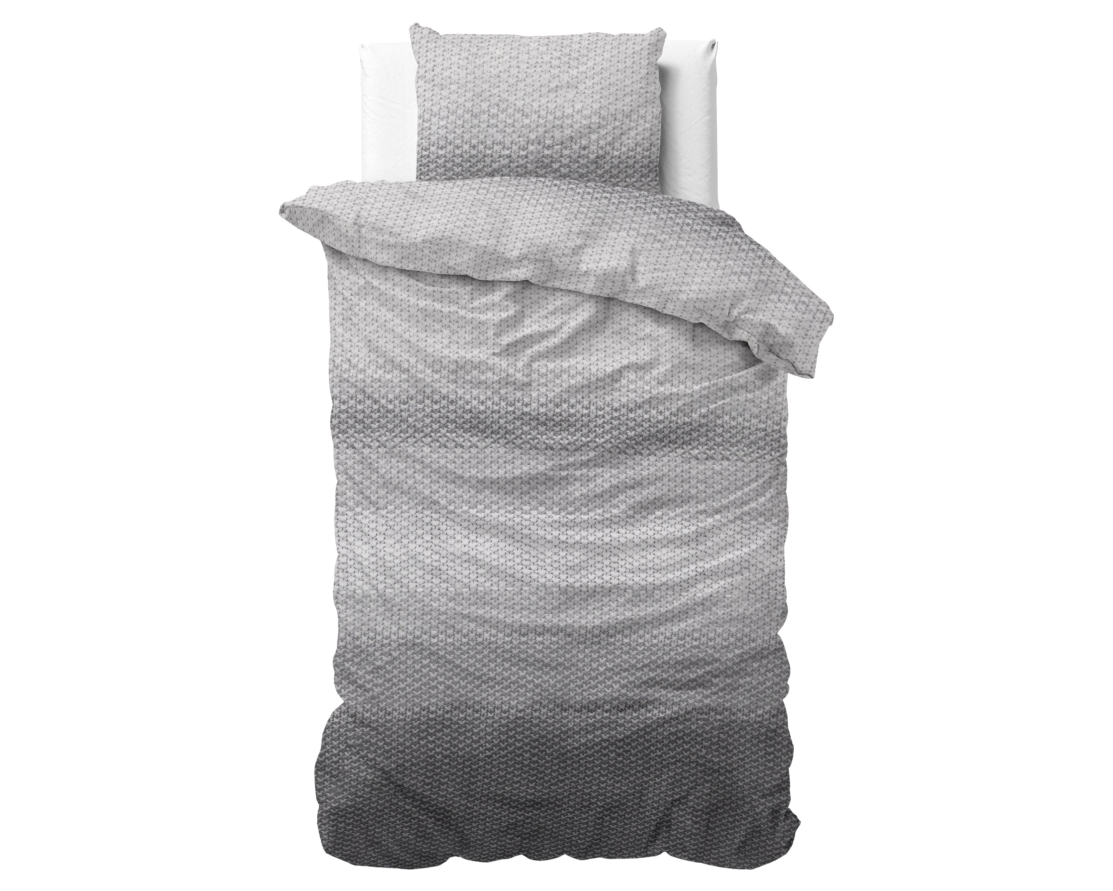 DH Flanel Tamar Grey Dekbedovertrek - Dik flanel - Heerlijk warm - Zware kwaliteit