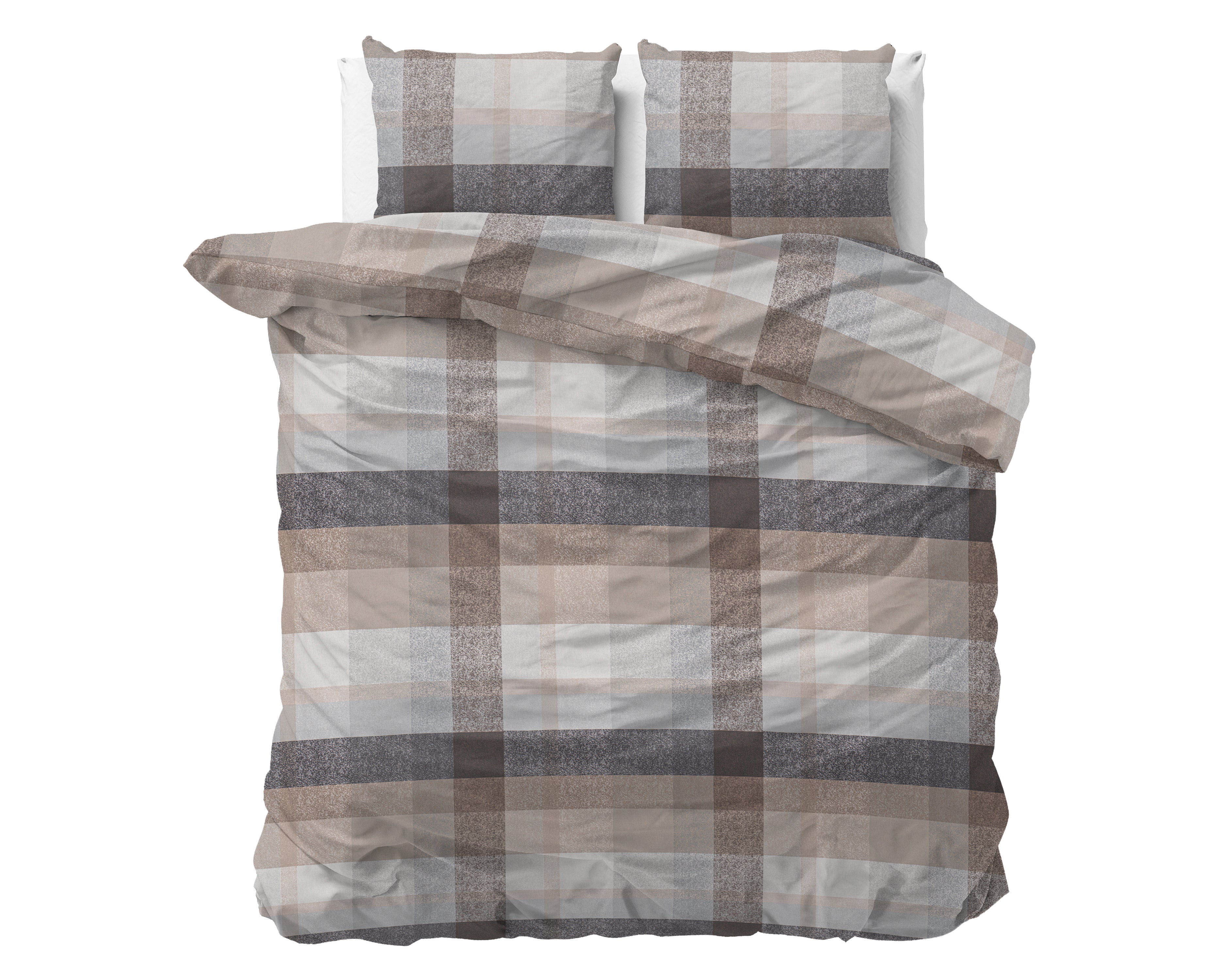 DH Flanel Thor Taupe Duvet Cover - Thick flannel - Wonderfully warm - Heavy quality