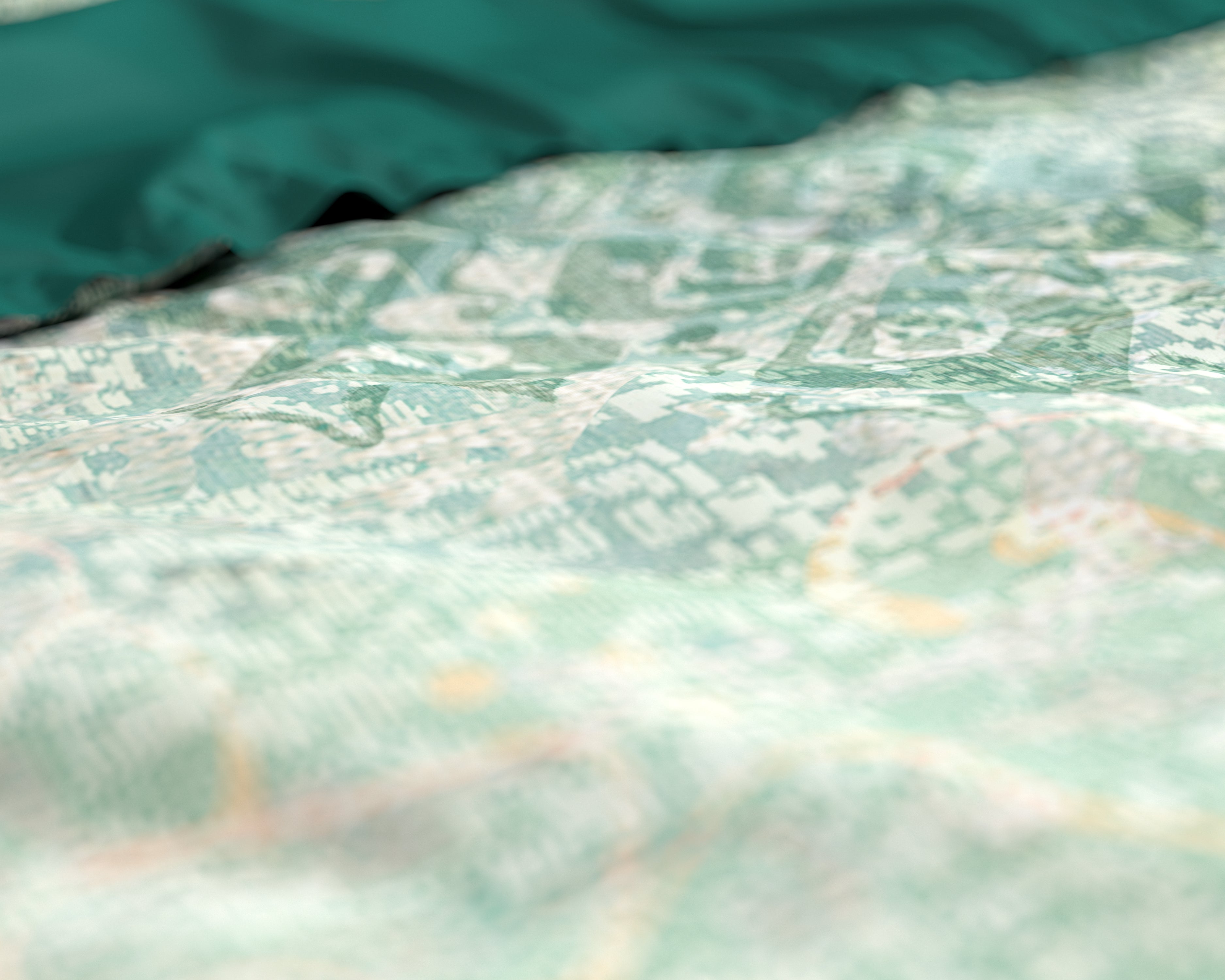 Dakar Groen Dekbedovertrek - Luxe Satijn - Hoge kwaliteit - Trendy prints