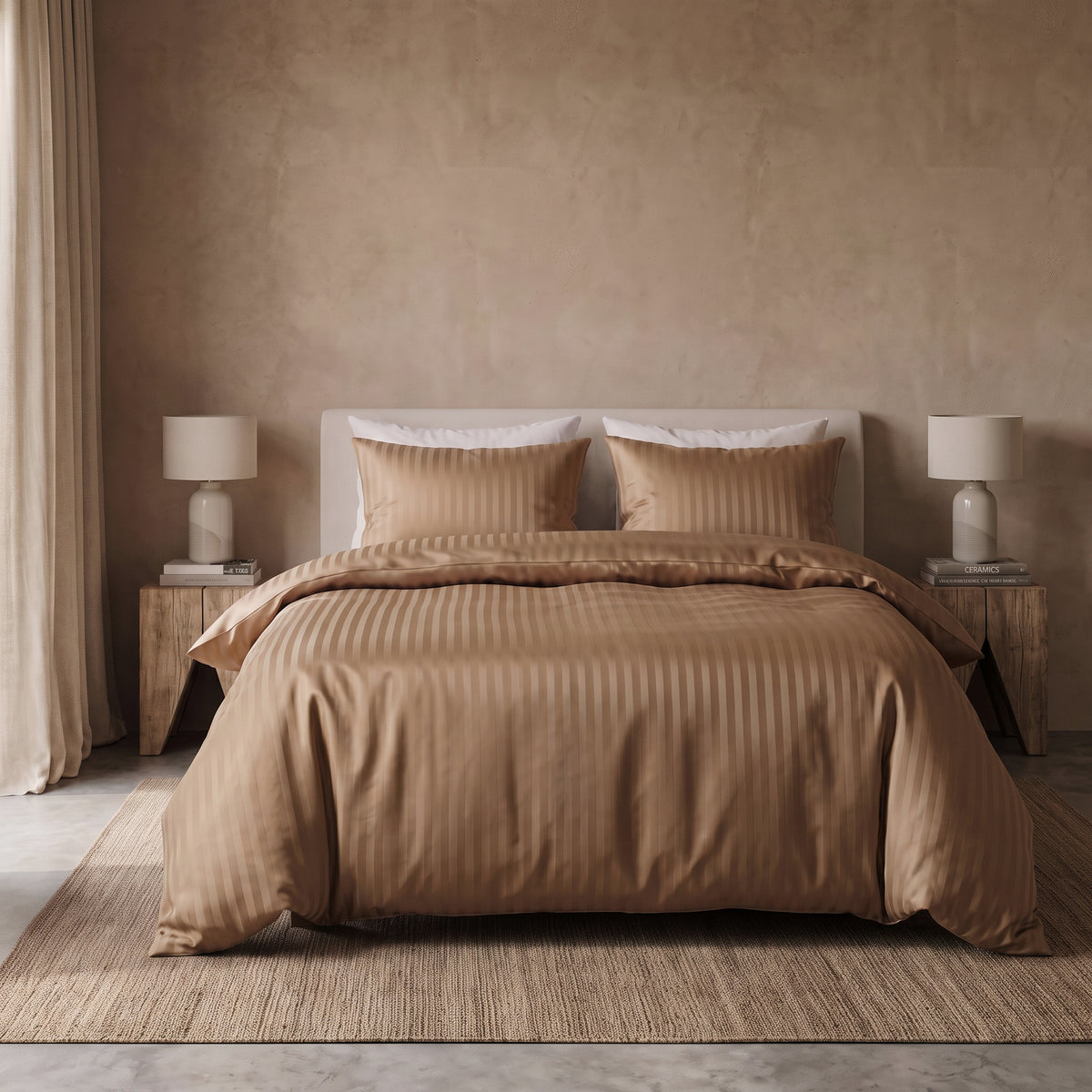 Dallas Dekbedovertrek Taupe - 100% Micropercal