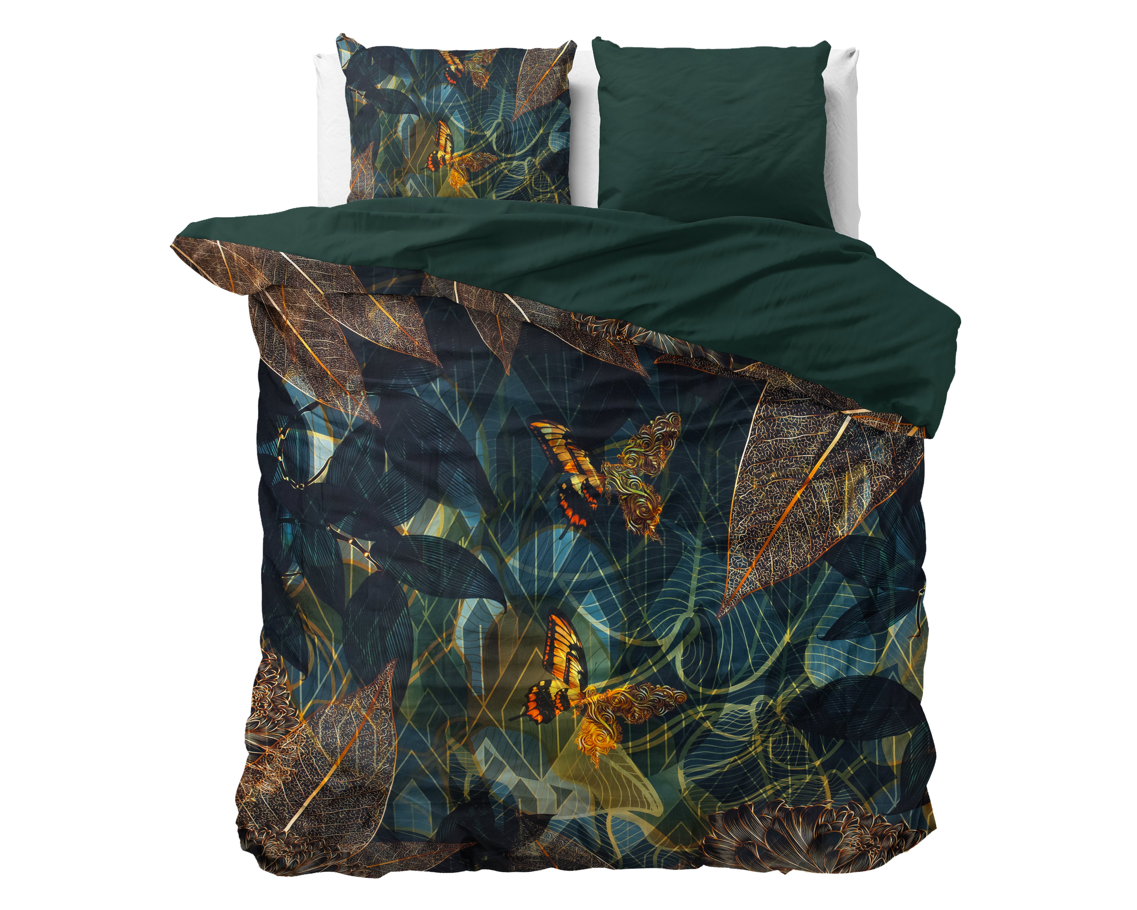 Dark Rises Black Duvet Cover - Breathable Cotton - Trendy Designs - With Press Studs