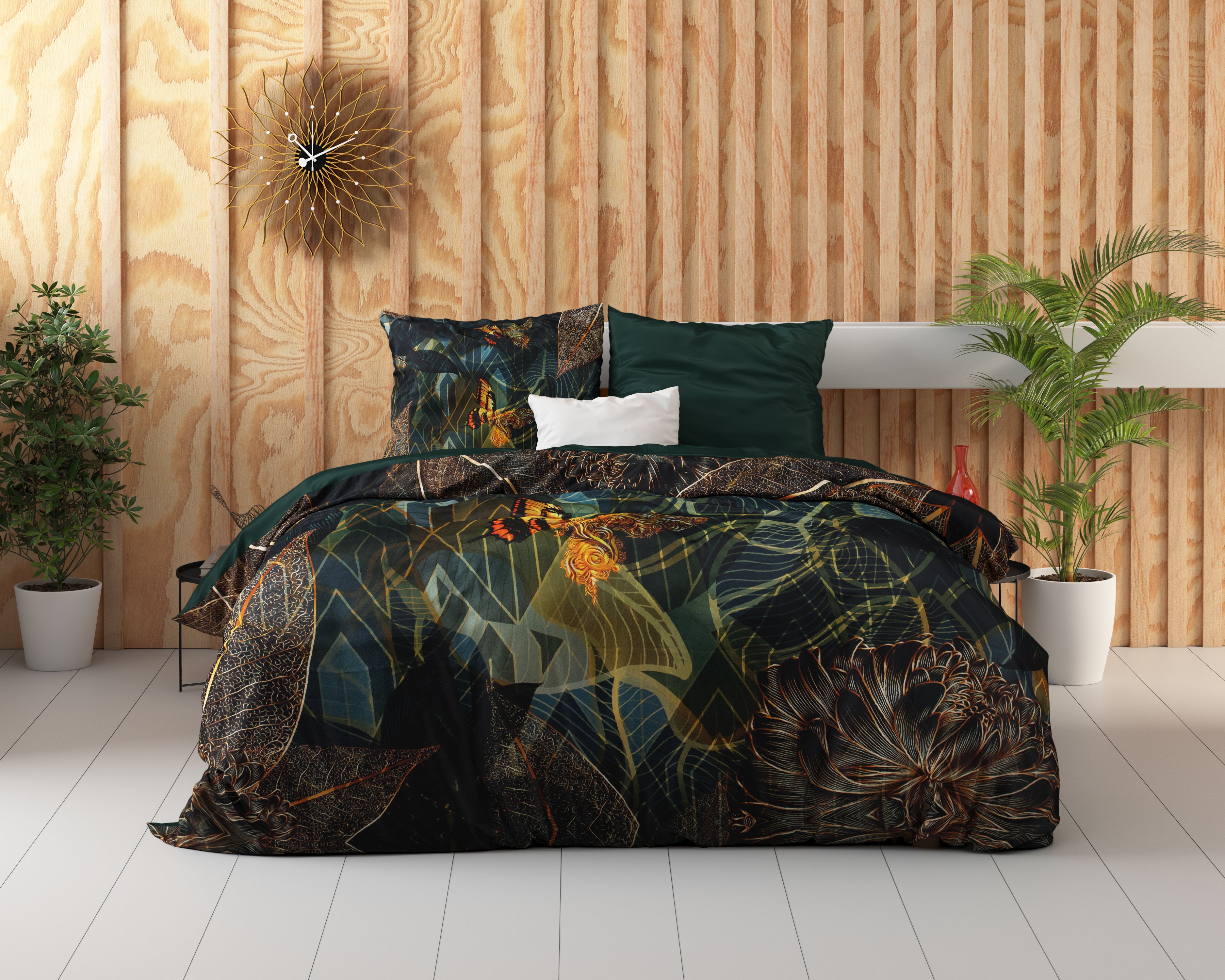 Dark Rises Black Duvet Cover - Breathable Cotton - Trendy Designs - With Press Studs