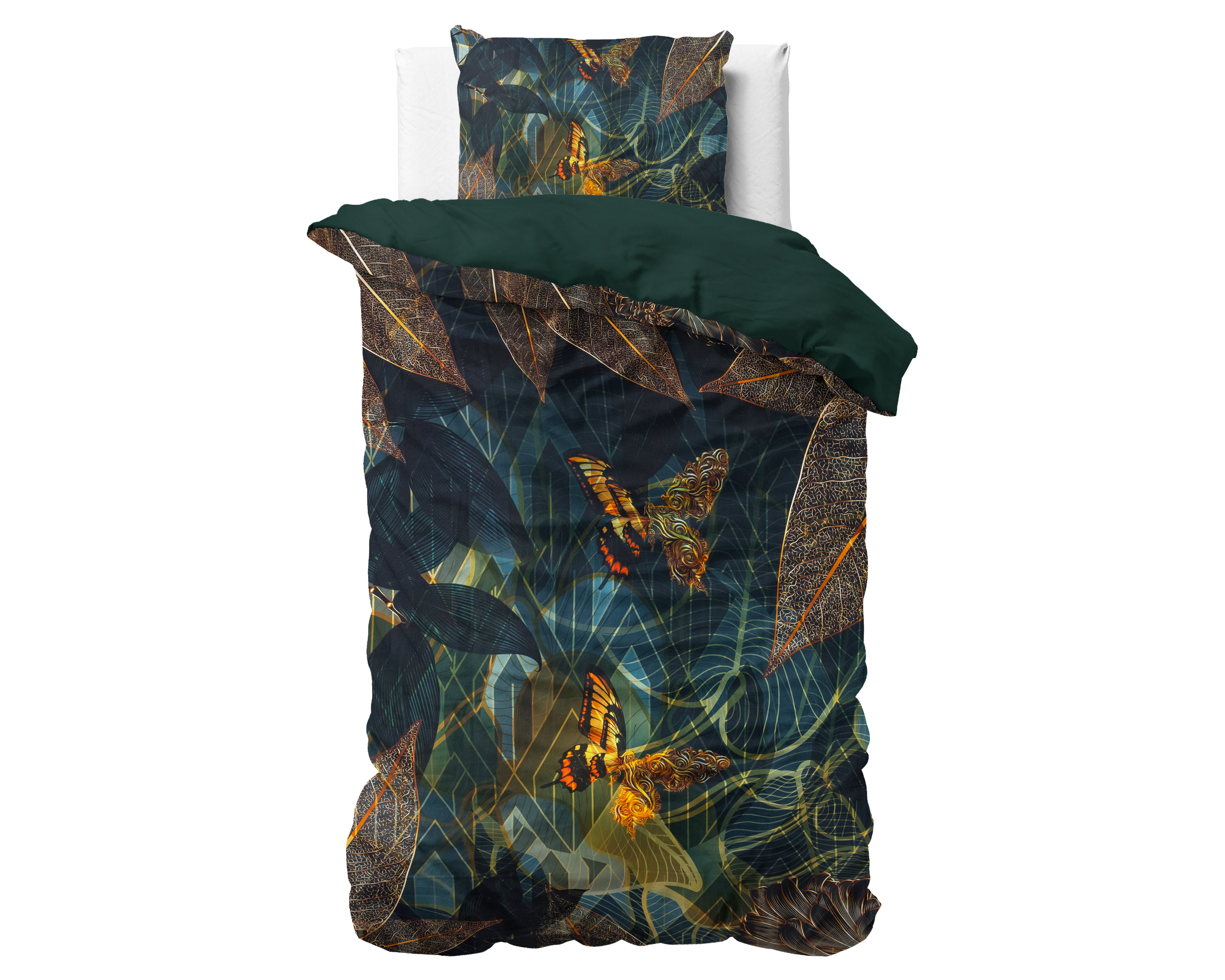 Dark Rises Black Duvet Cover - Breathable Cotton - Trendy Designs - With Press Studs