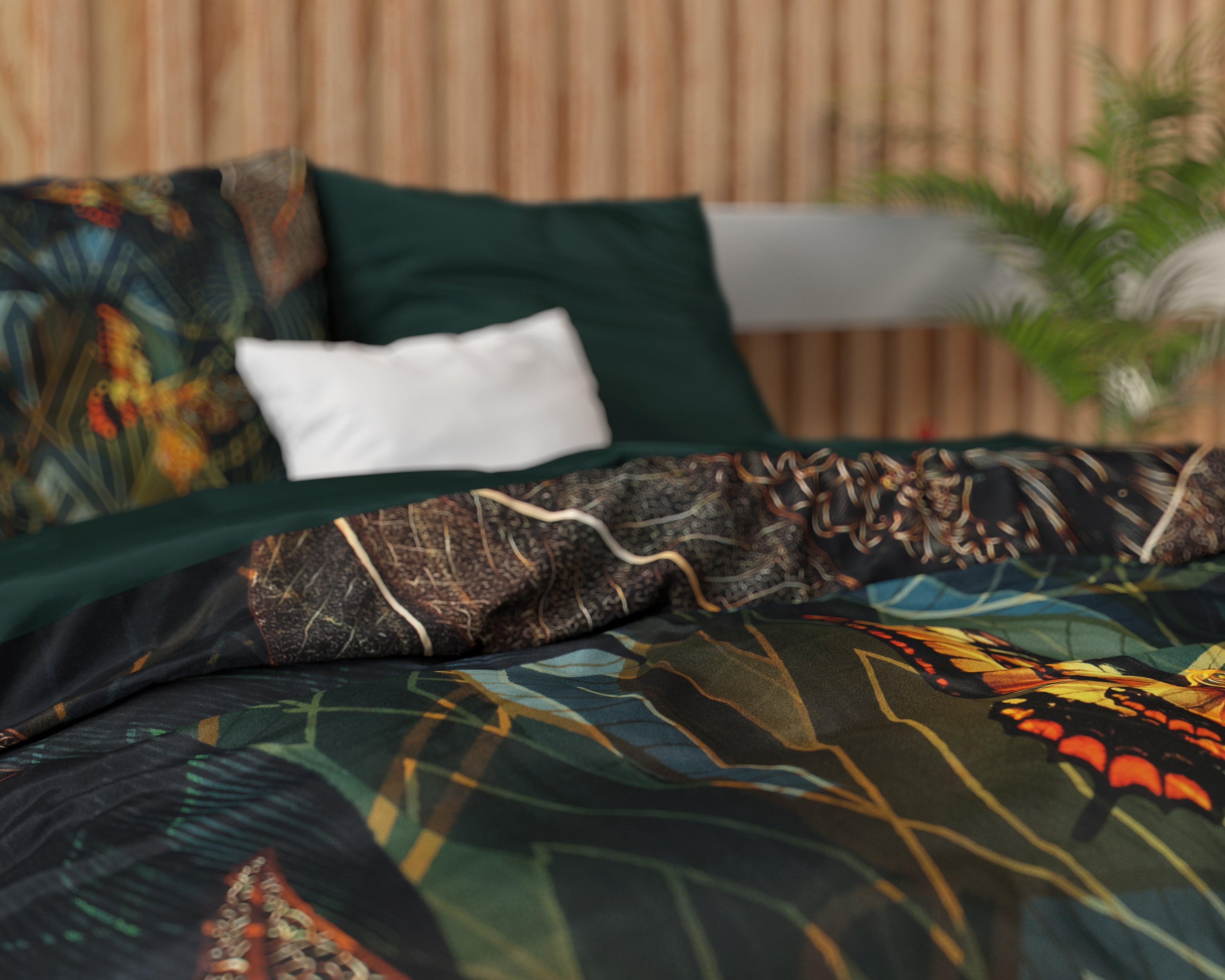 Dark Rises Black Duvet Cover - Breathable Cotton - Trendy Designs - With Press Studs