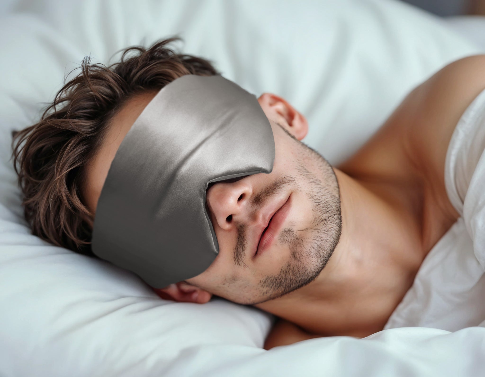 Deepsleep Mask Anthracite 68 x 12 - Suitable for all skin types - Ultra soft - Prevents skin irritation