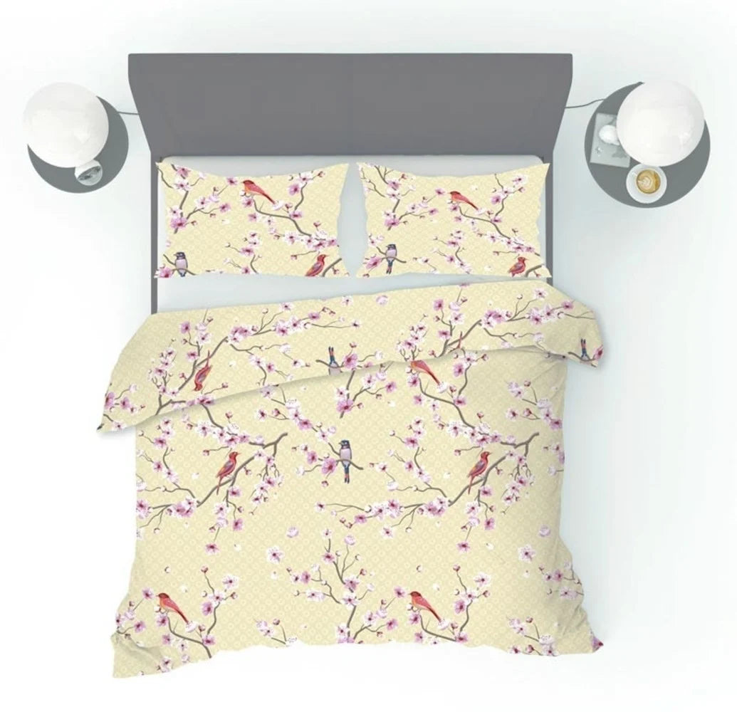 Duvet Cover Japon Cream – Luxurious Blossom Design for Stylish Bedrooms