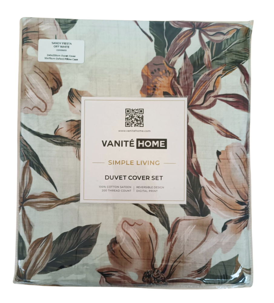 Sandy Fiesta Cotton Satin Duvet Cover Double